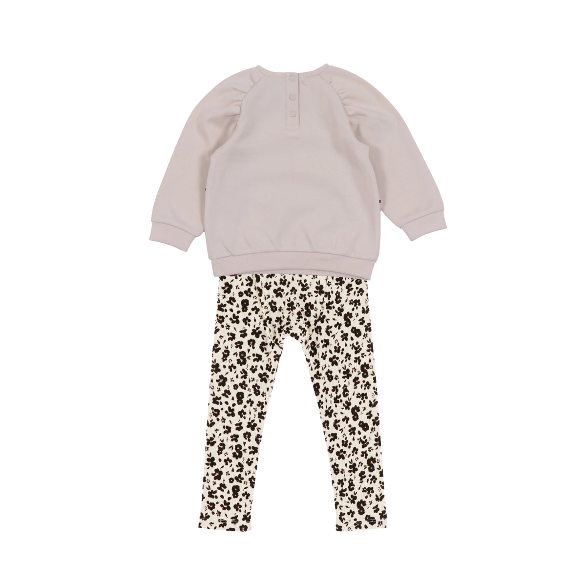 Graphic Flowers Sweatshirt & Legging Set