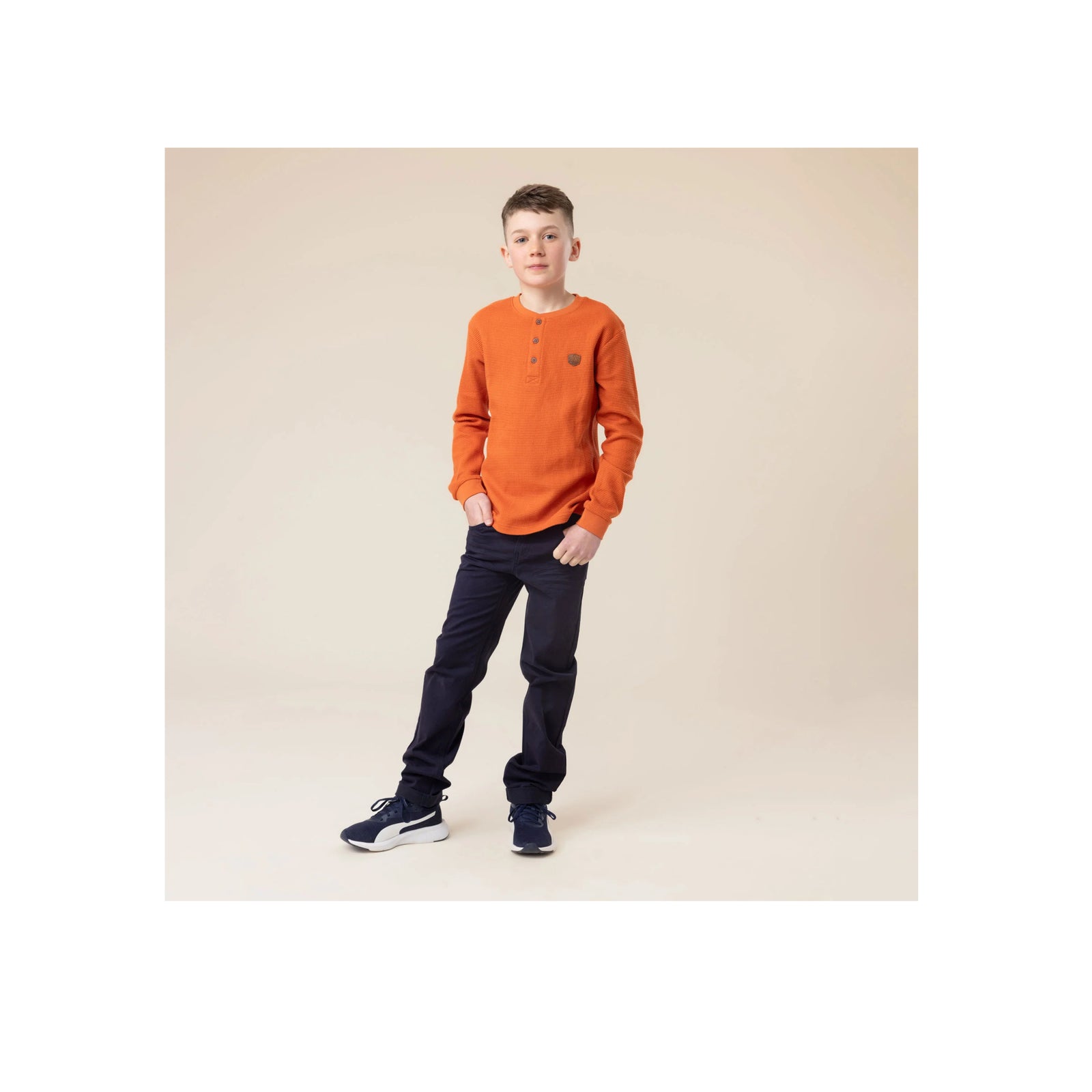Boys Navy Twill Trousers