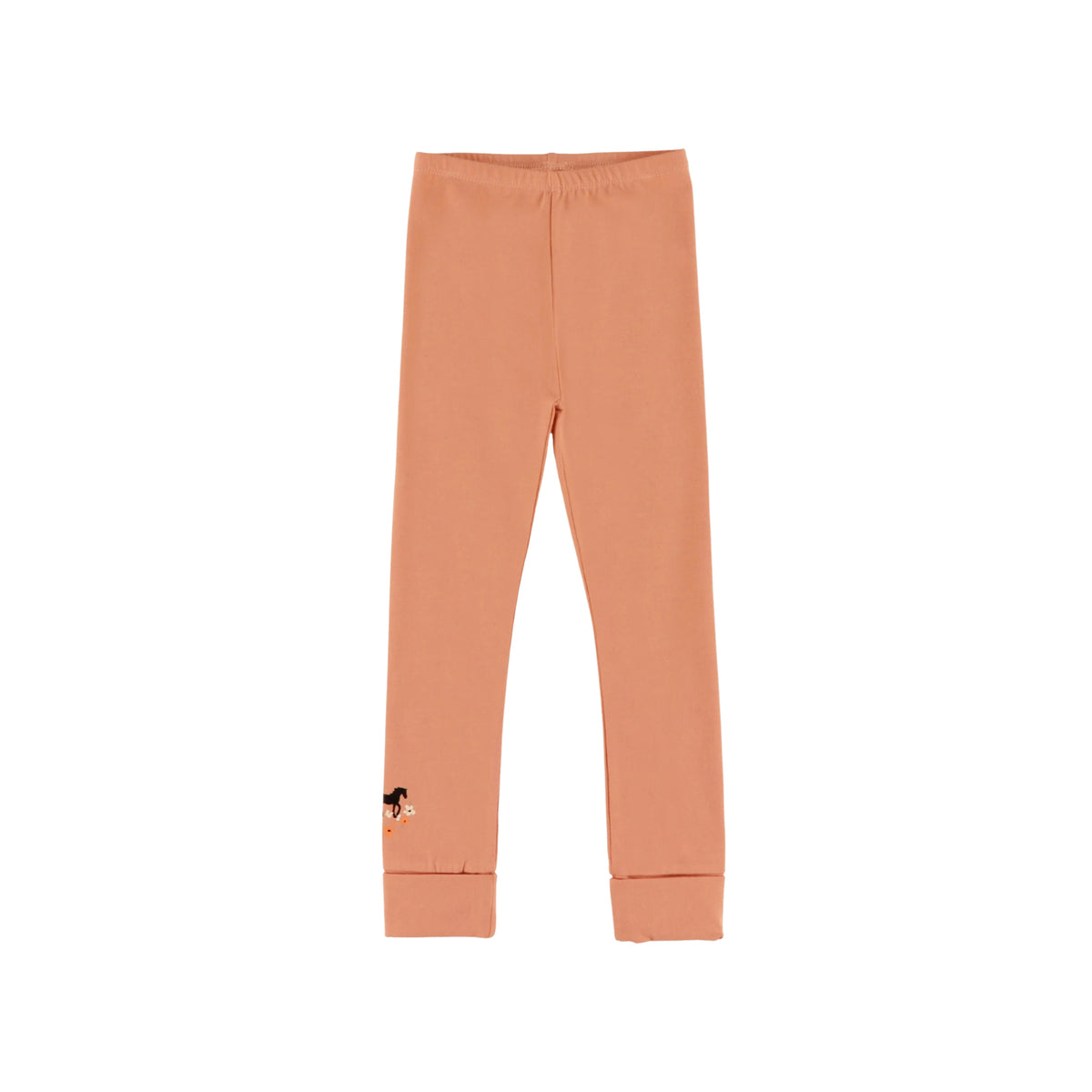 Soft plain jersey leggings designed for active girls. Features an elastic waist for a secure, comfortable fit and foldable hems that grow with your child. Perfect for everyday wear, play, or layering.