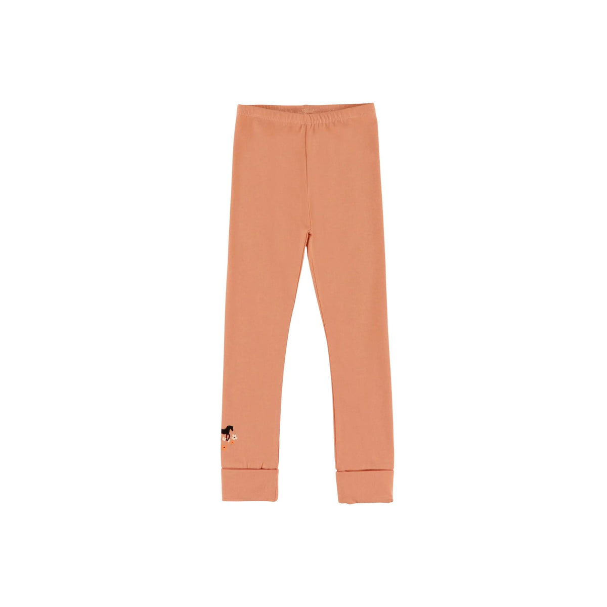 Soft plain jersey leggings designed for active girls. Features an elastic waist for a secure, comfortable fit and foldable hems that grow with your child. Perfect for everyday wear, play, or layering.