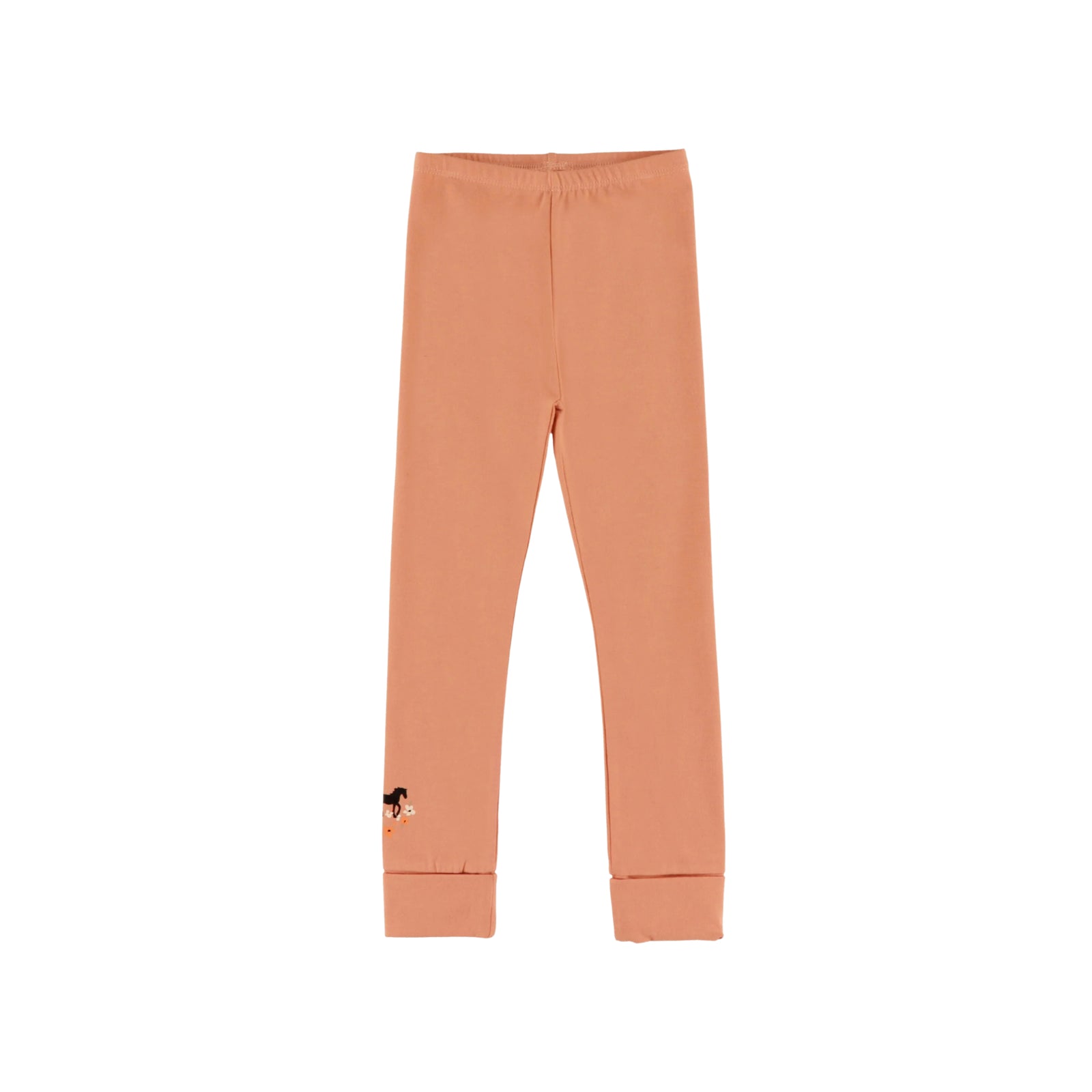 Soft plain jersey leggings designed for active girls. Features an elastic waist for a secure, comfortable fit and foldable hems that grow with your child. Perfect for everyday wear, play, or layering.