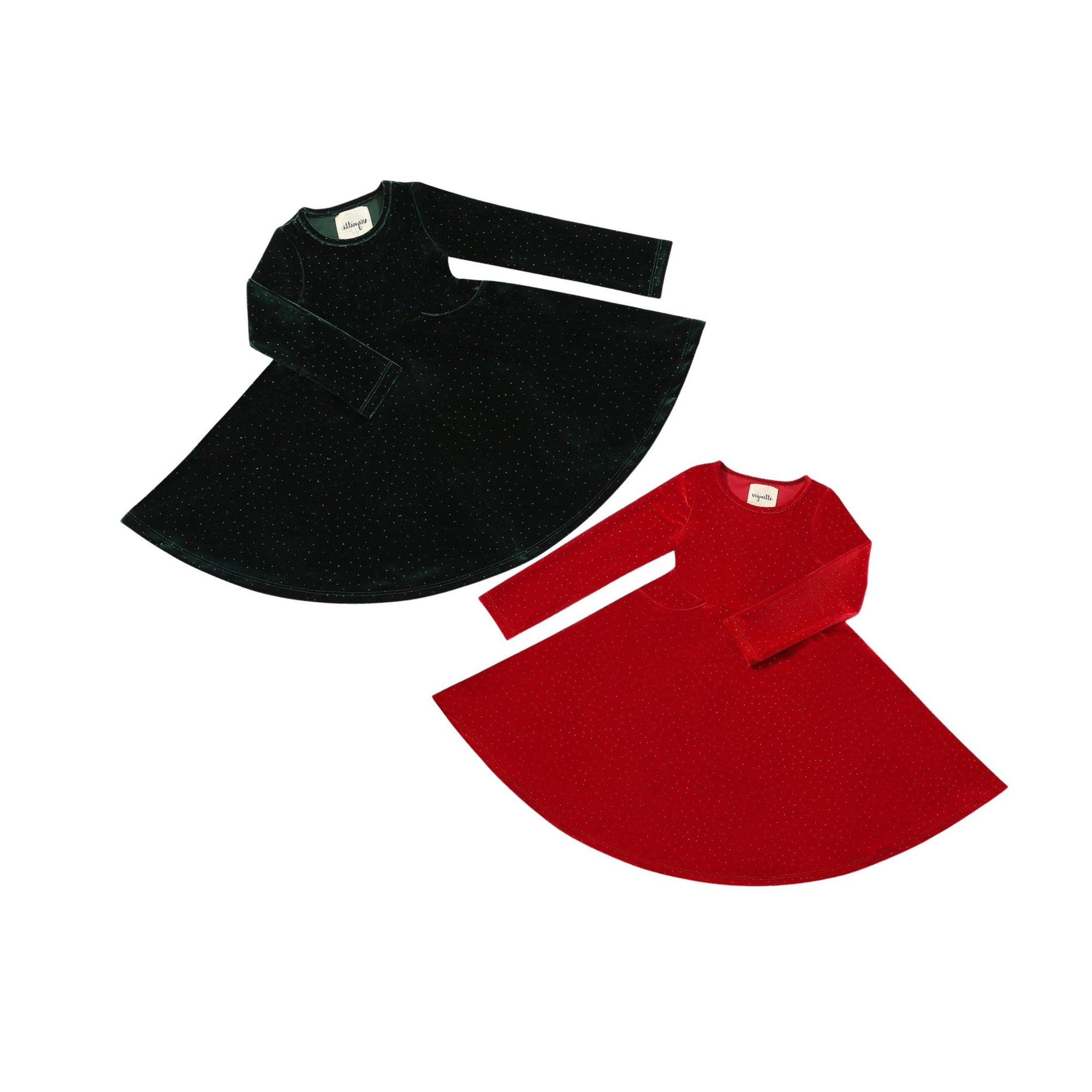 Merilee Dress in Green Velvet Sparkle