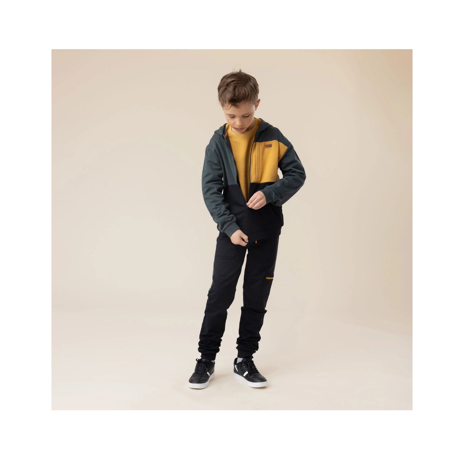 Boys’ Black Cotton Sweatpants