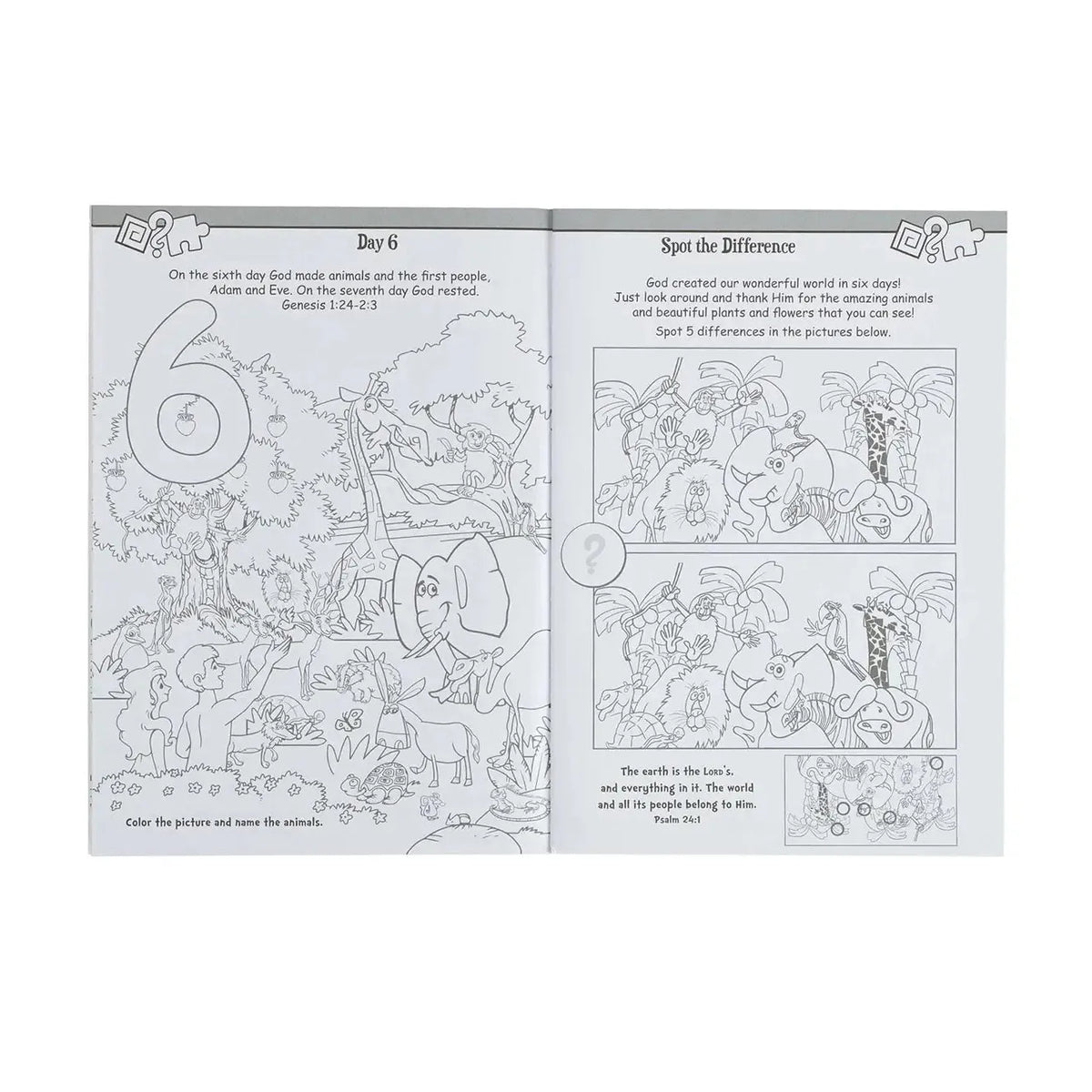 Kids Book Bible Story Activity