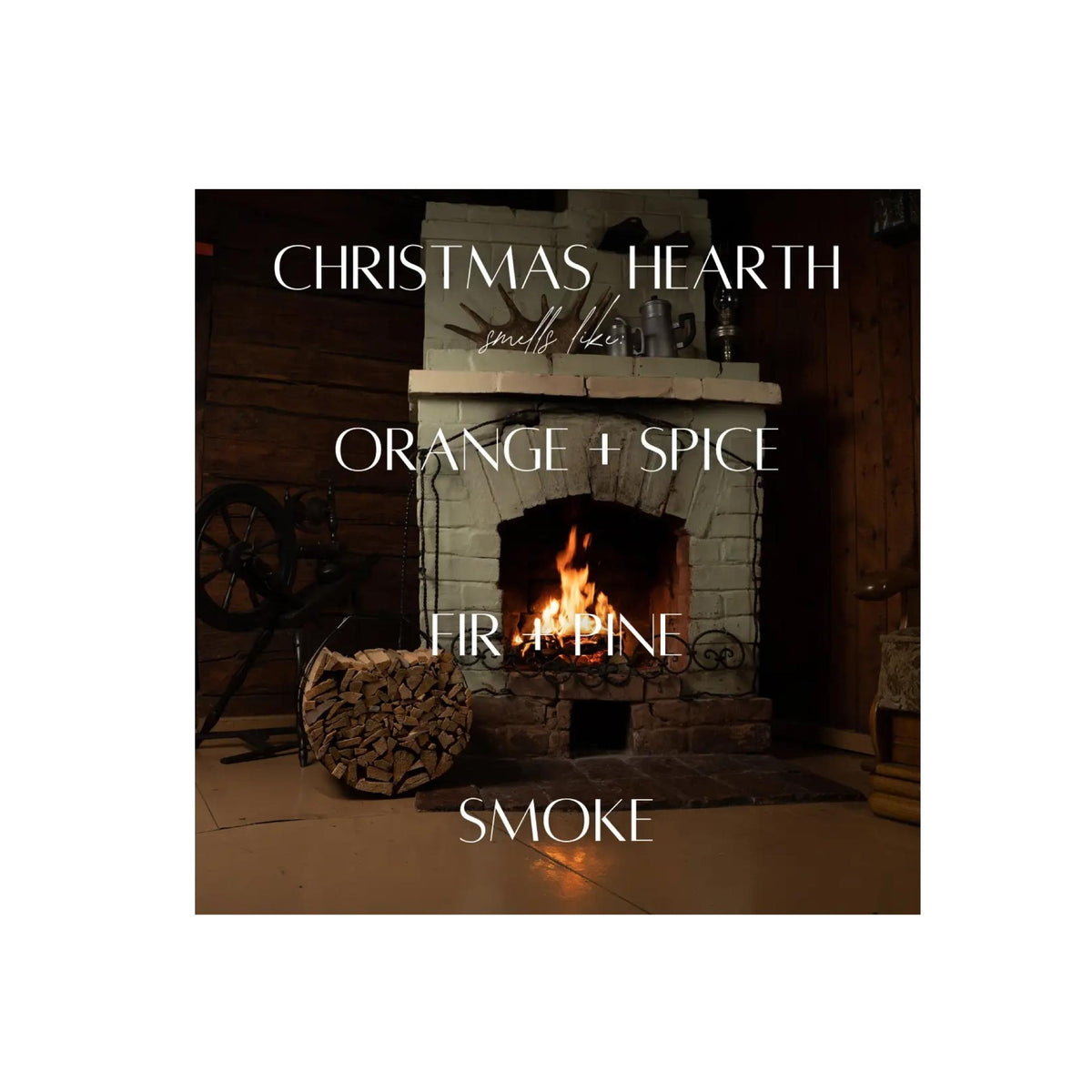 Christmas Hearth 3-Wick Natural Wood Bowl Candle