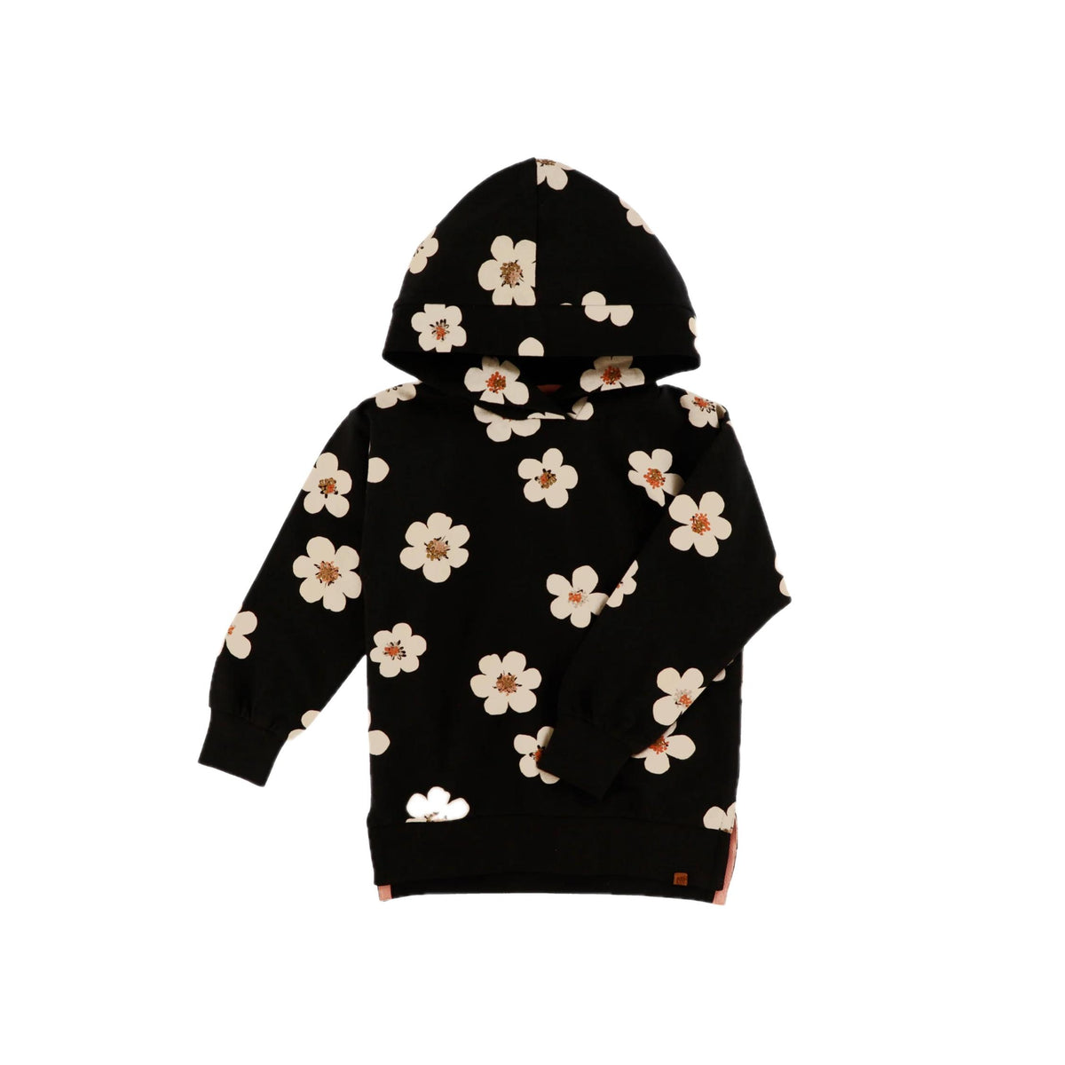 Floral Print Tunic Hoodie