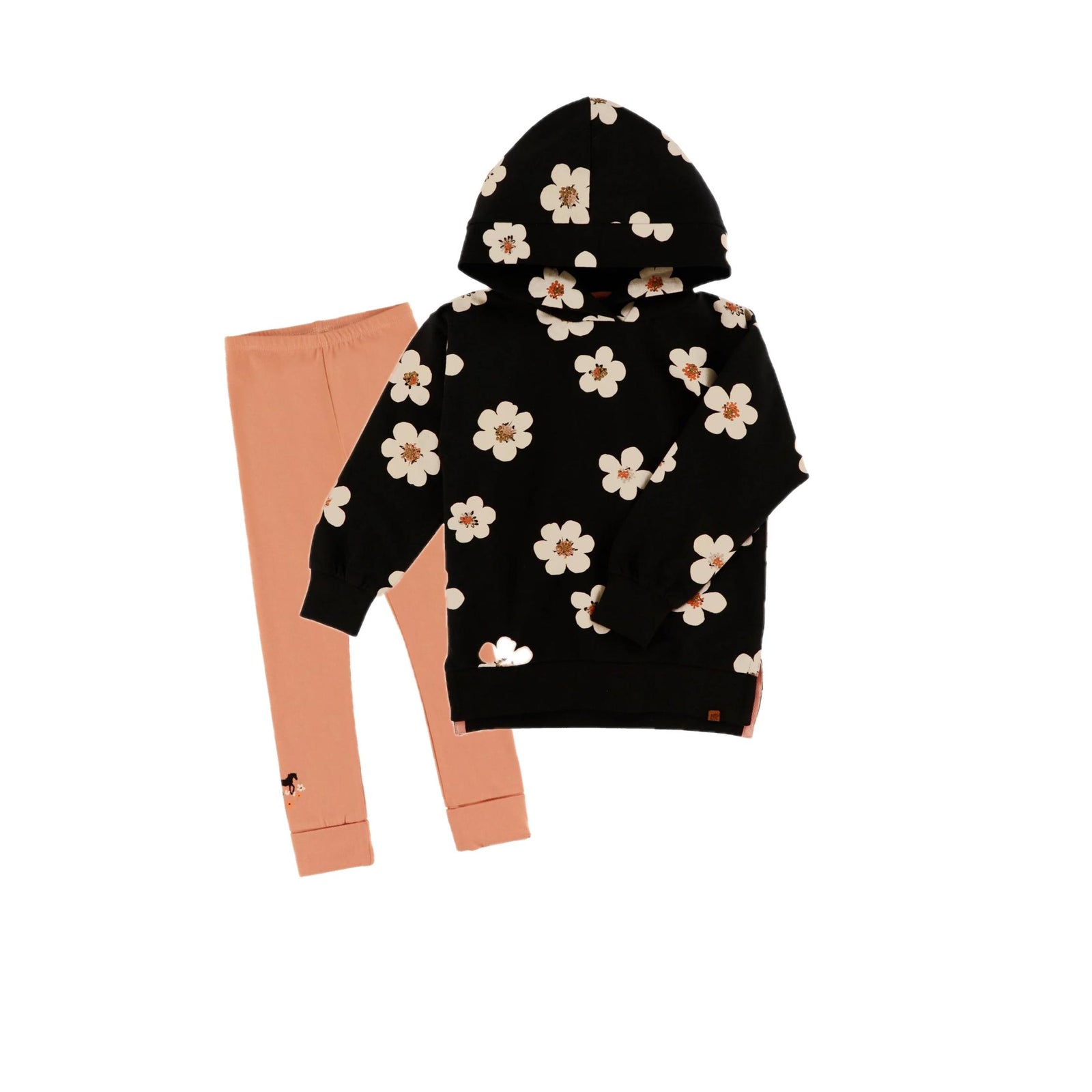 Floral Print Tunic Hoodie
