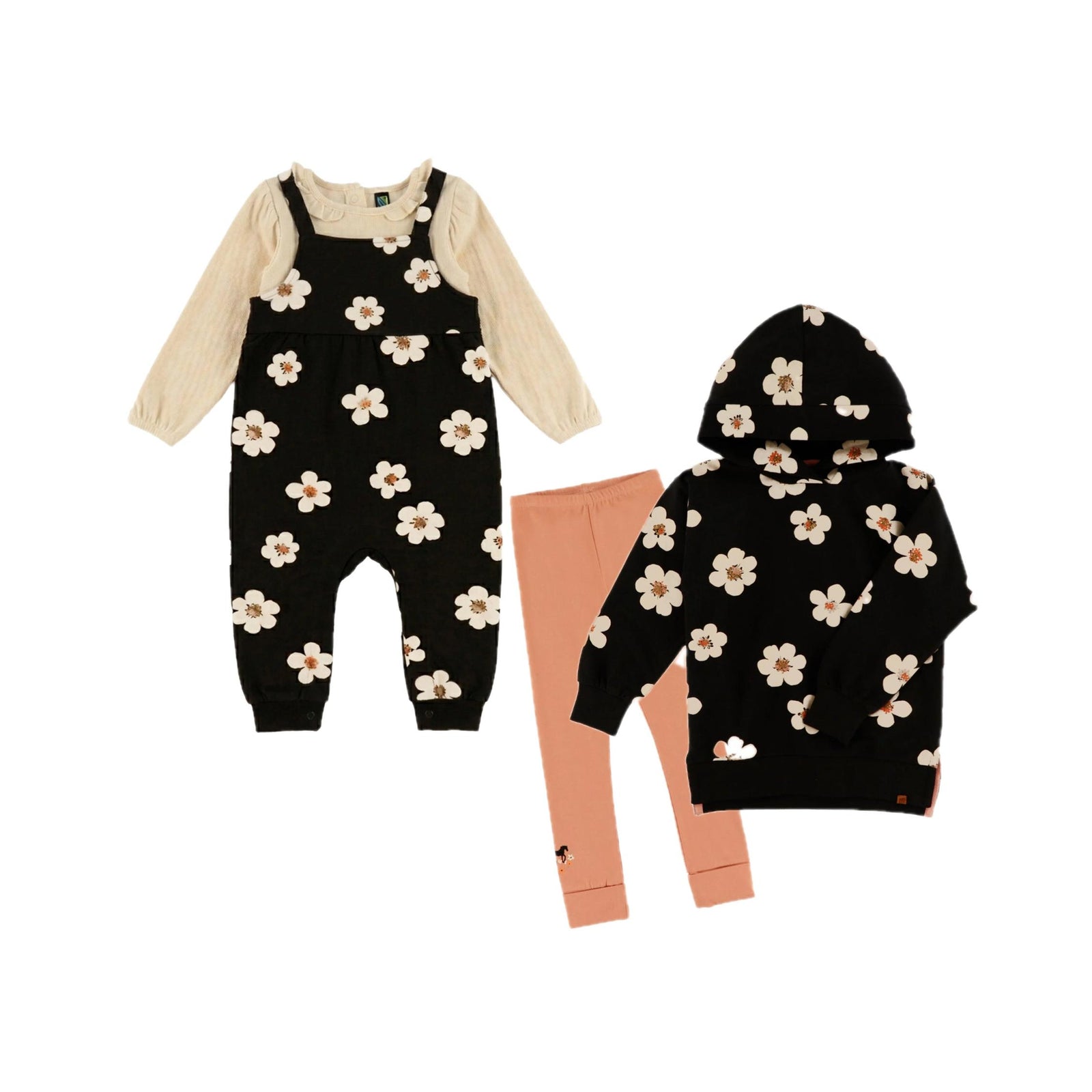 Floral Print Tunic Hoodie