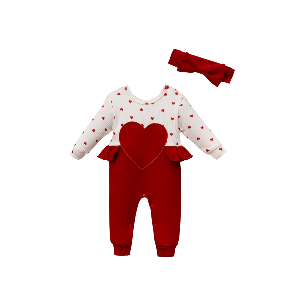 Heart Patterned Romper