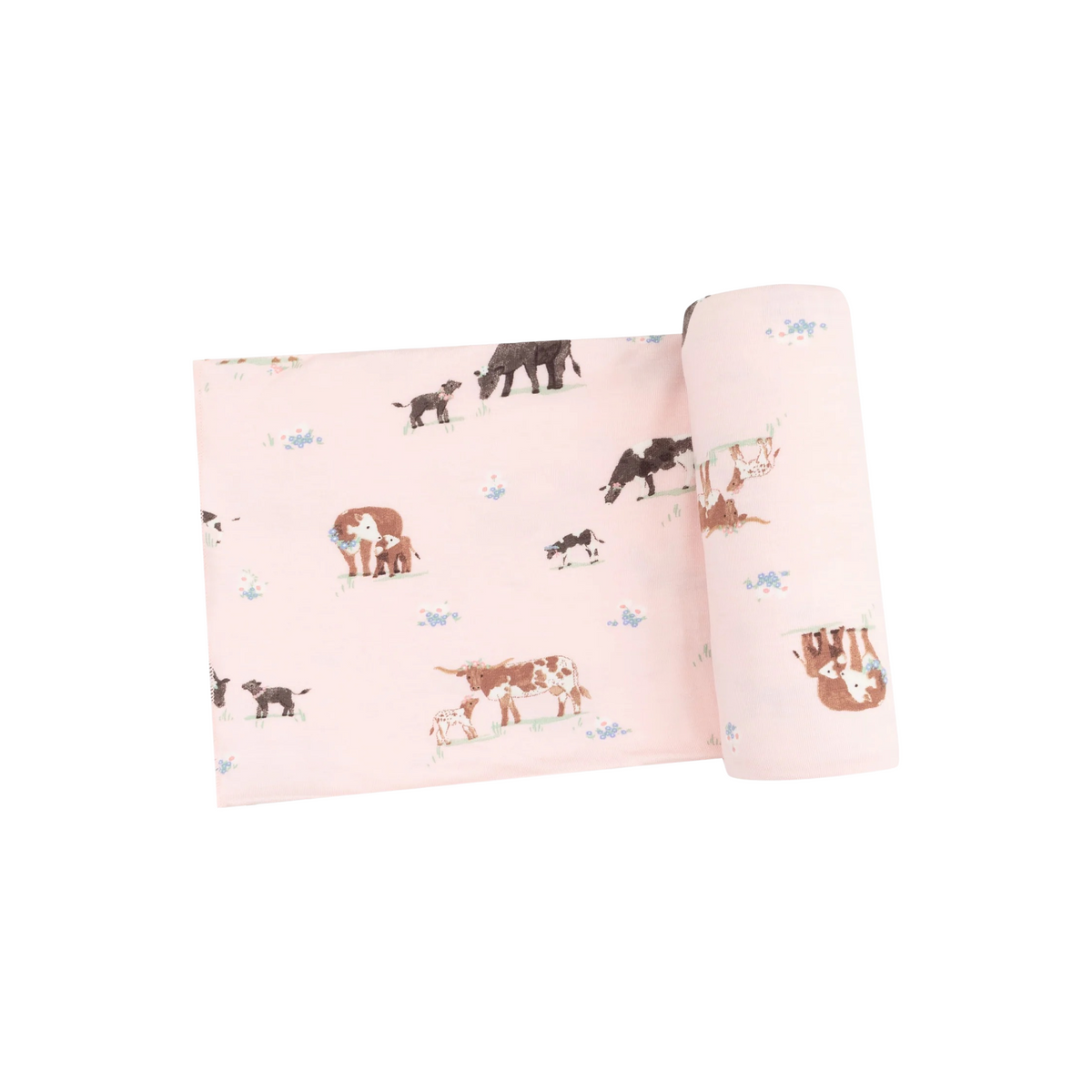 Cow Families Swaddle Blanket