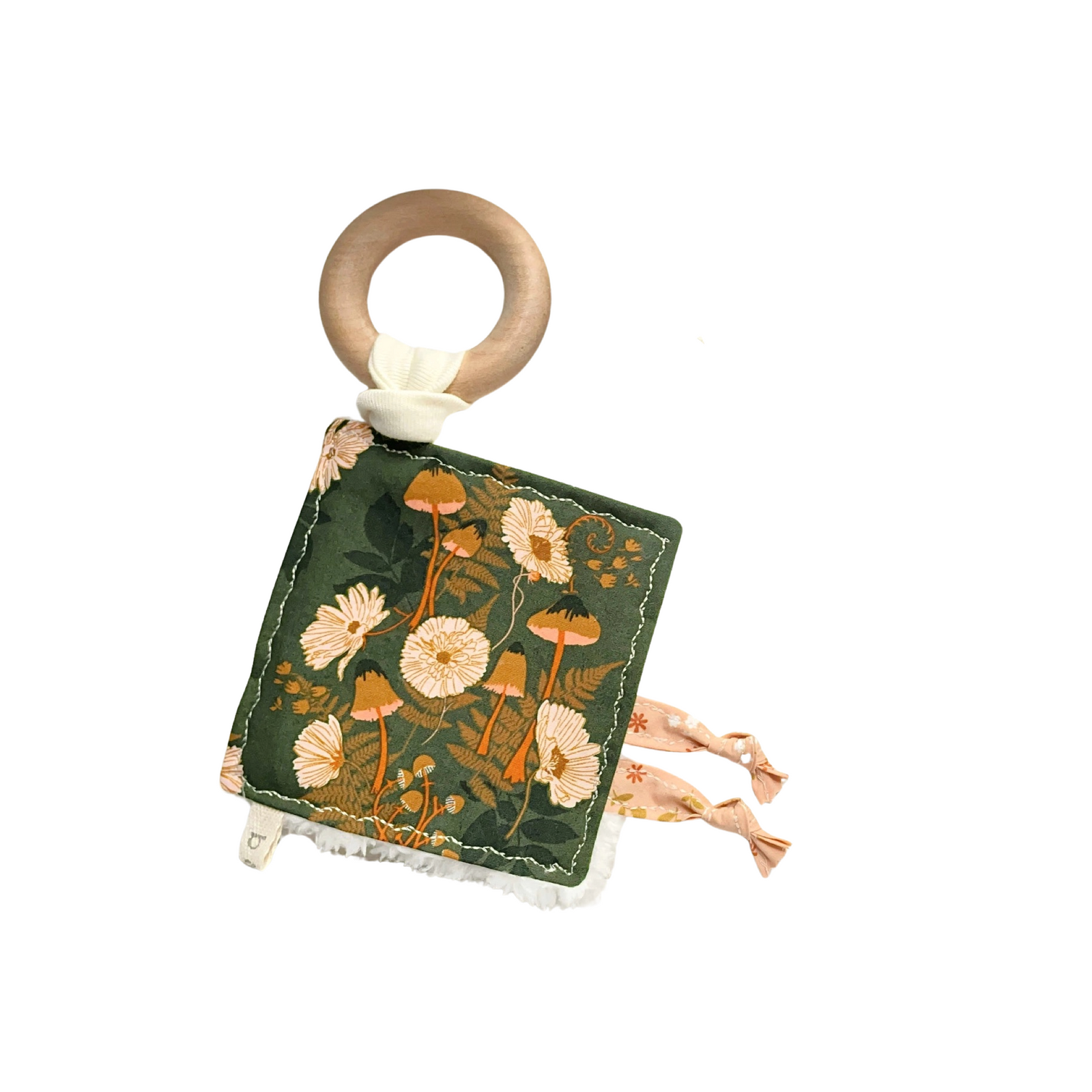 Crinkle Tag Toy with Teething Ring