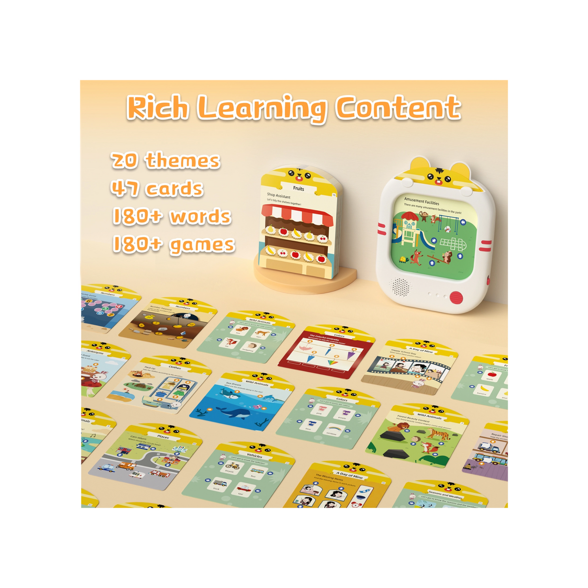 Talking Flashcards - Interactive Screen-Free Learning Tablet