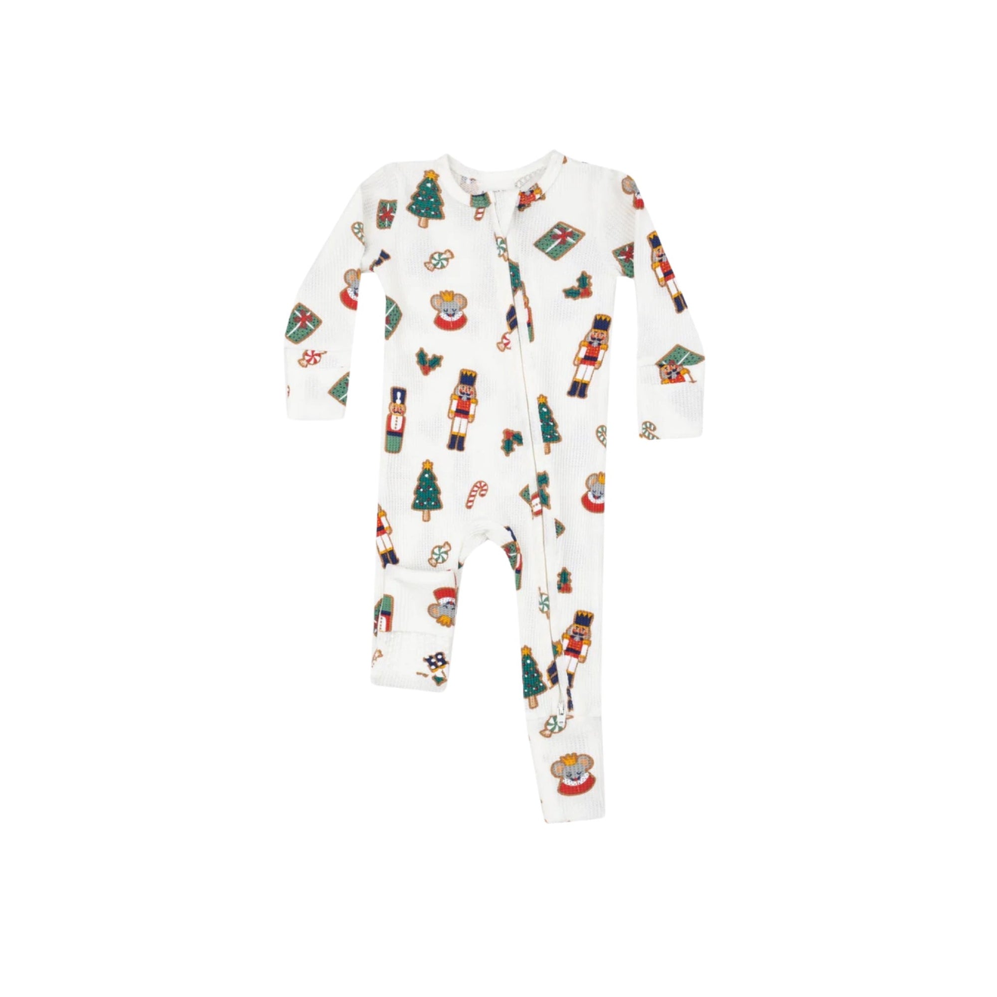 Nutcracker Christmas Cookies 2-Way Zipper Romper