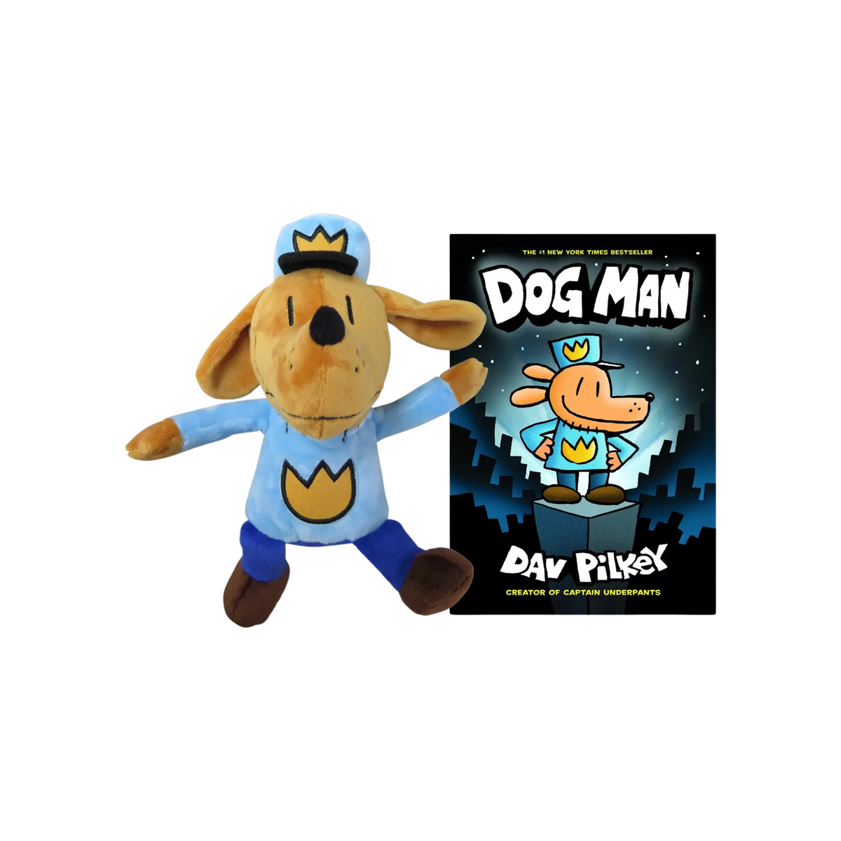 Dog Man Plush With Hardcover Book
