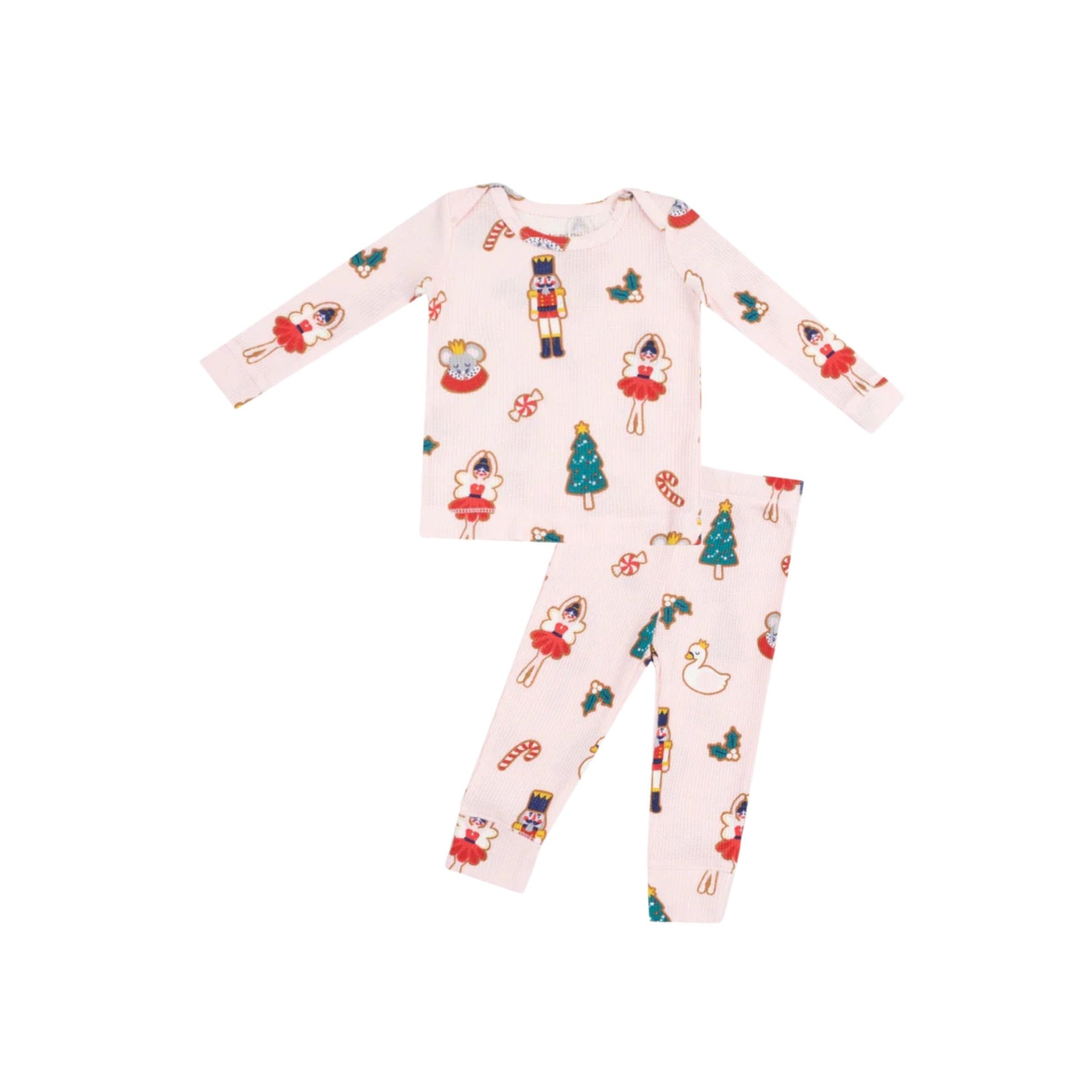 Sugar Plum Fairy Christmas Cookie Loungewear Set Pink