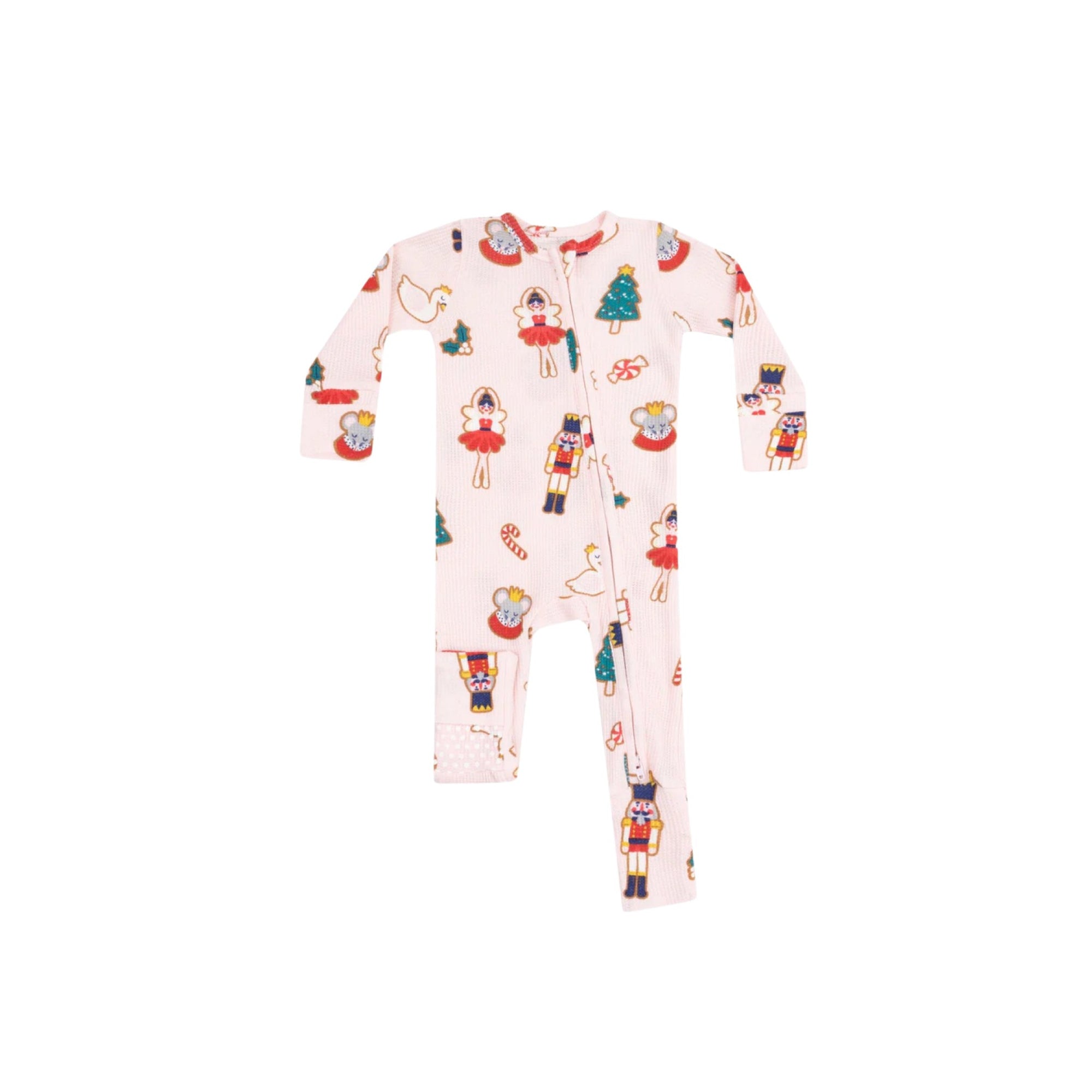 Sugar Plum Fairy Christmas Cookie 2-Way Zipper Romper