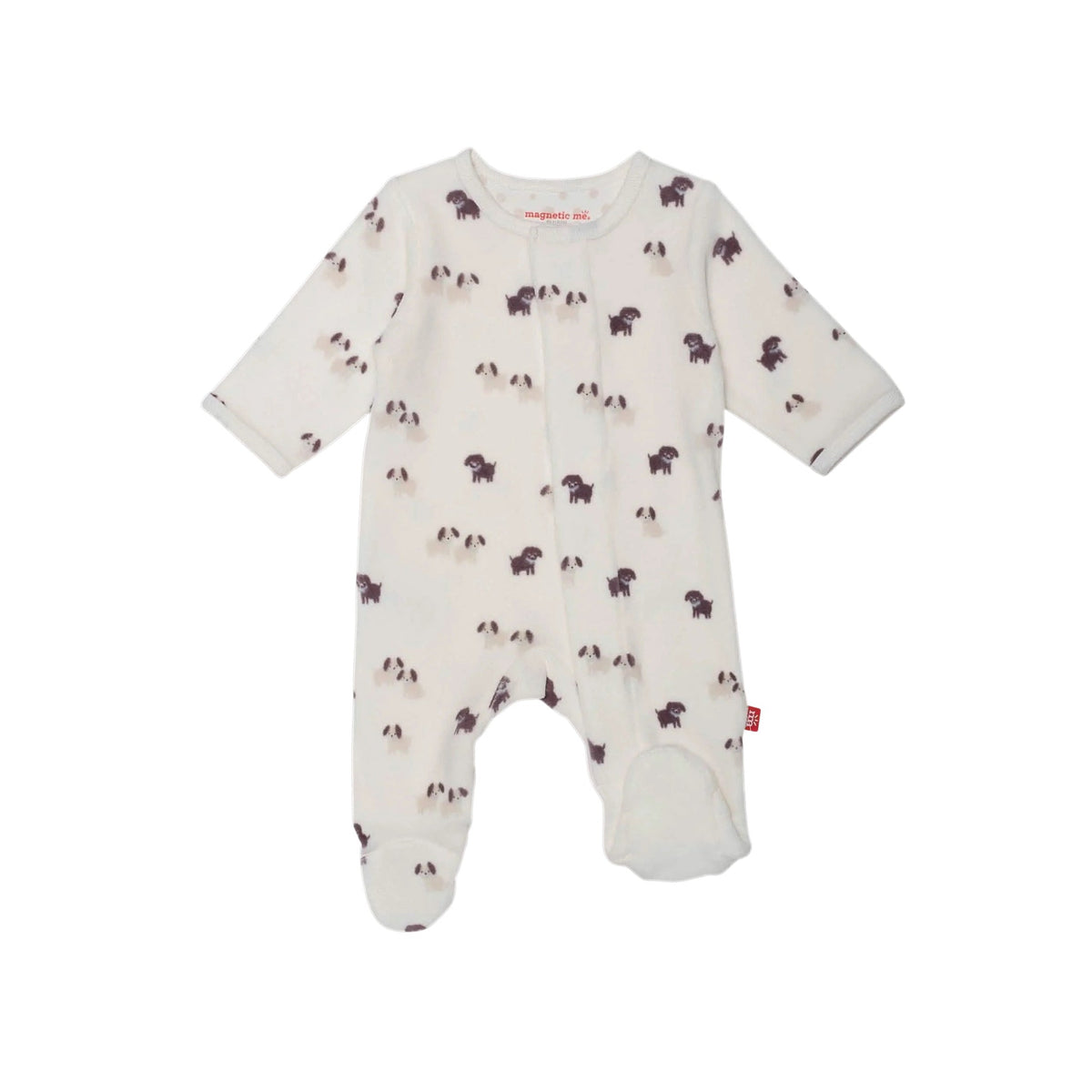 Puppy Love Magnetic Velour Footie