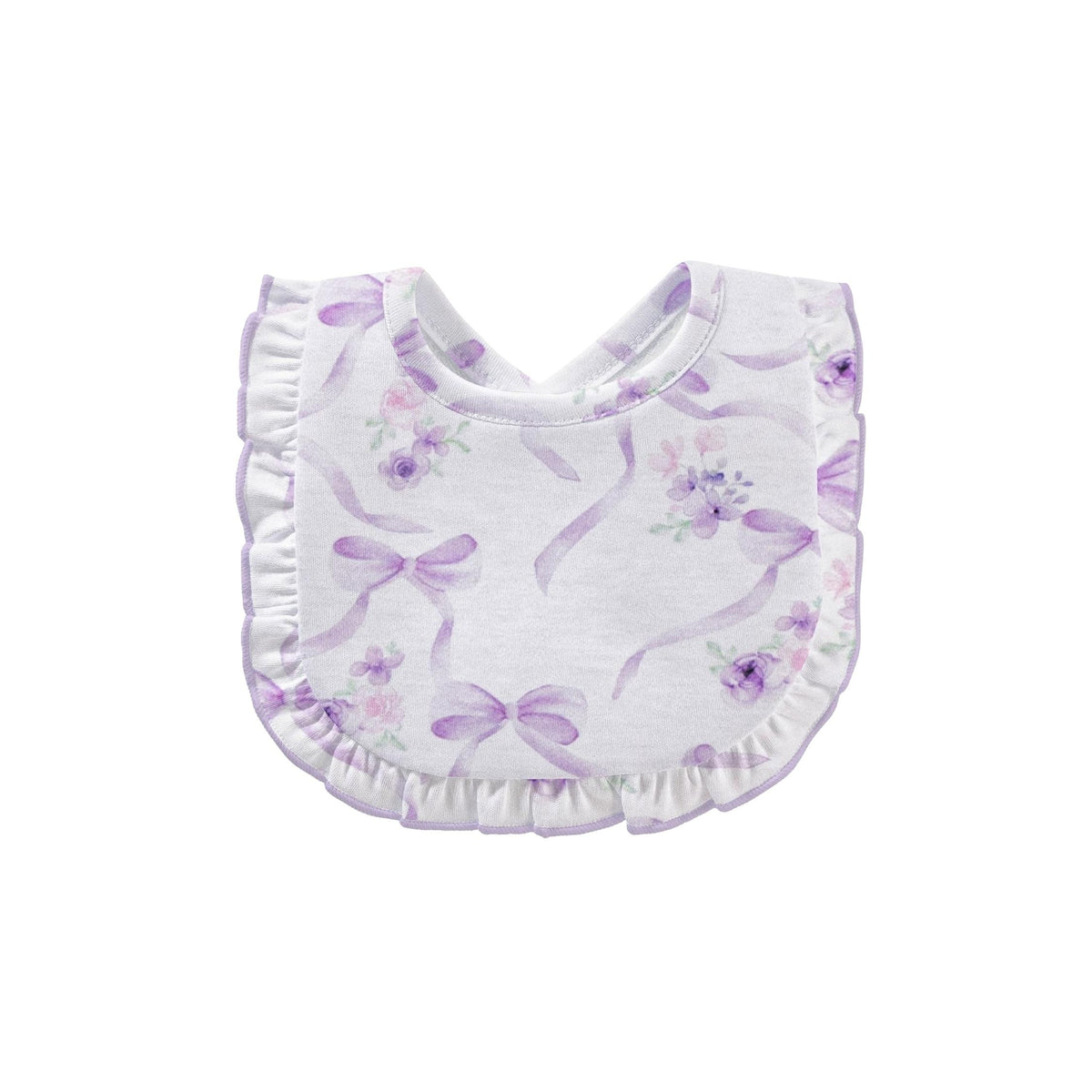 Baby Girl Ruffled Pima Cotton Bibs