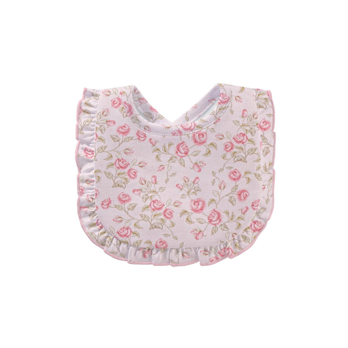 Baby Girl Ruffled Pima Cotton Bibs