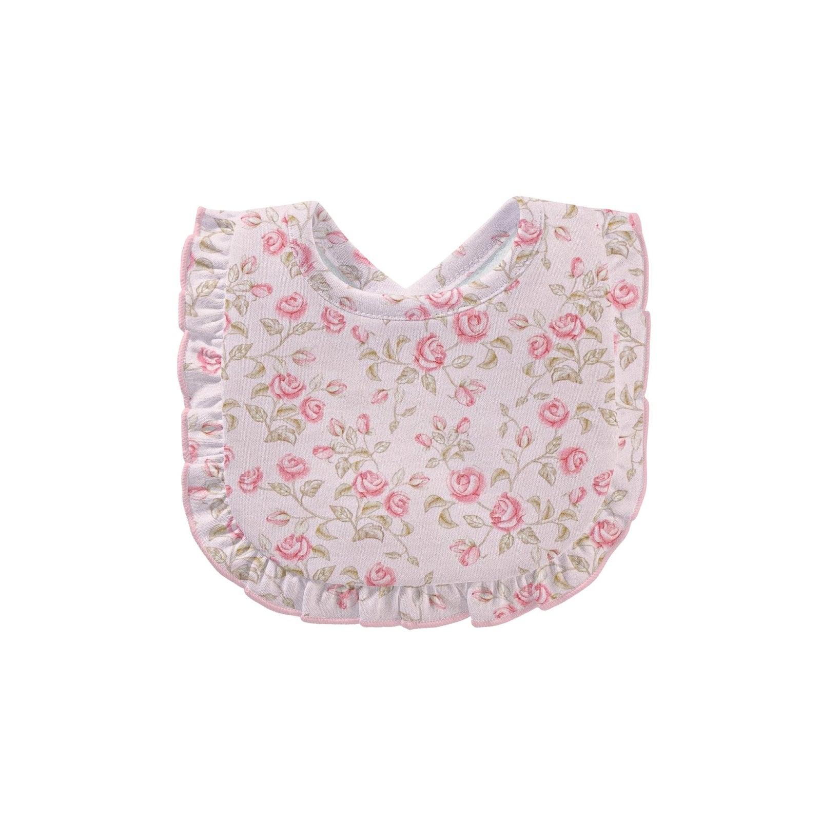 Baby Girl Ruffled Pima Cotton Bibs