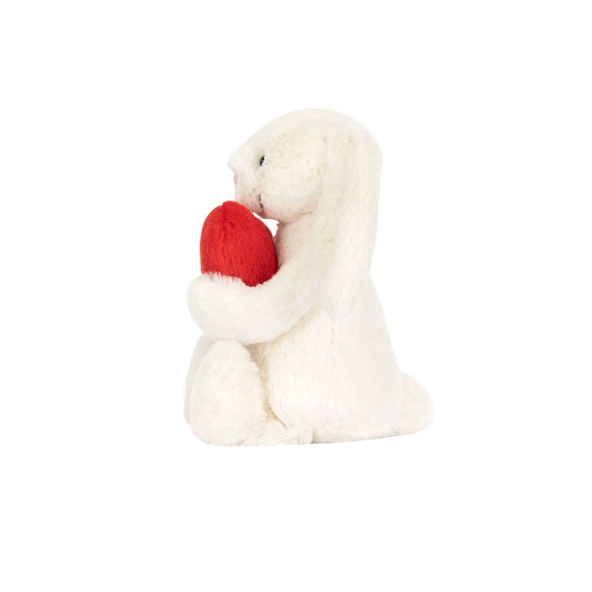 Bashful Red Love Heart Bunny Plush