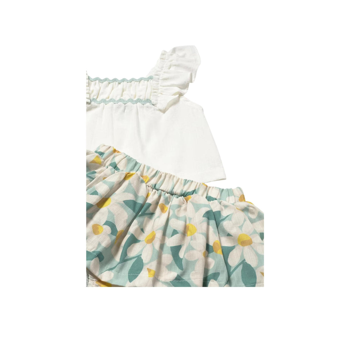 Ric-Rac Printed Baby Girl Skirt &amp; Blouse Set