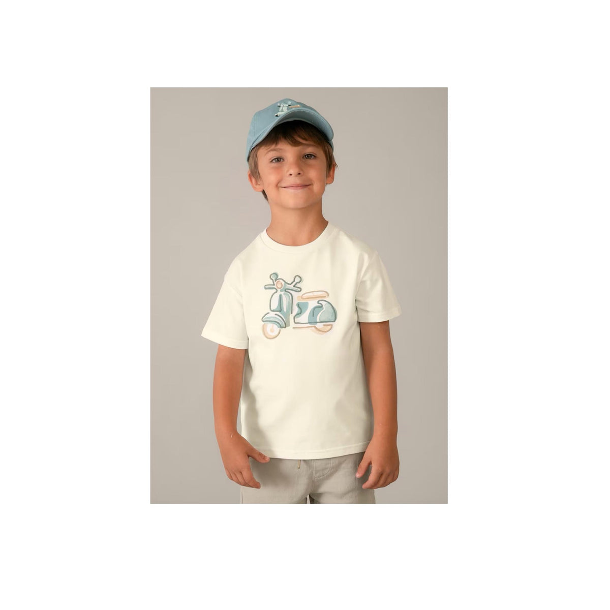 Boys’ Embroidered Motorcycle T-Shirt