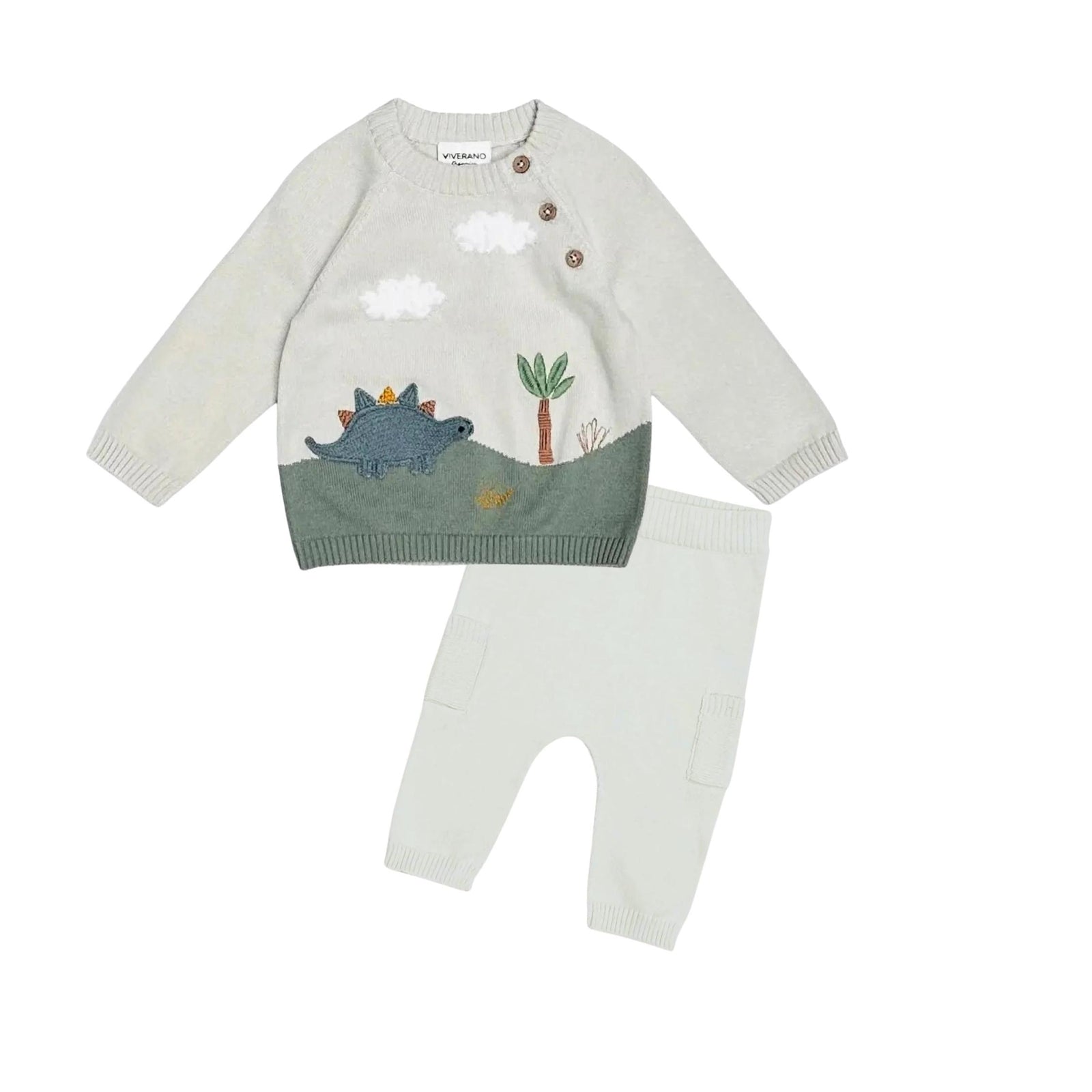 Dino Applique Pullover Sweater
