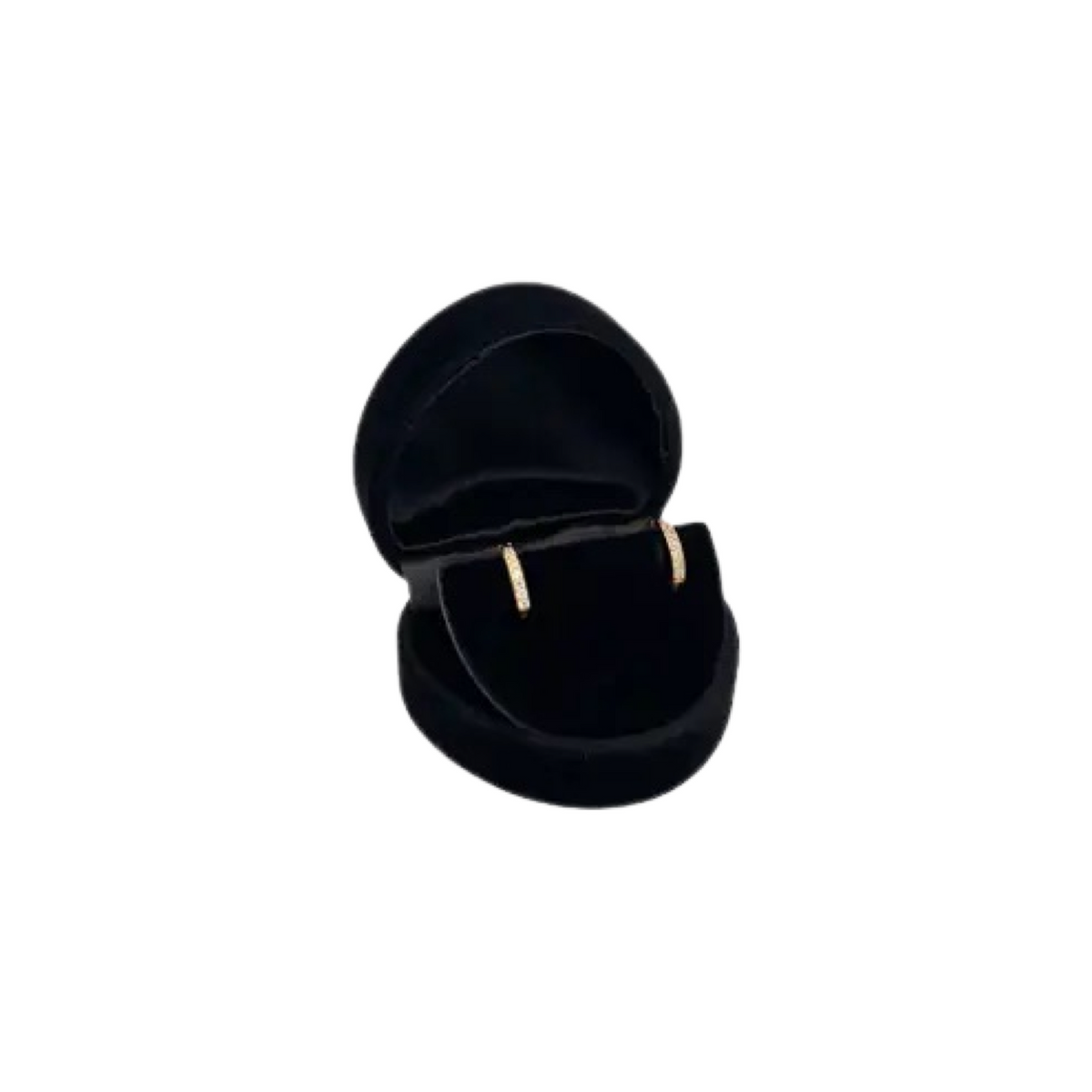 14k Gold Plated Huggie CZ Hoop