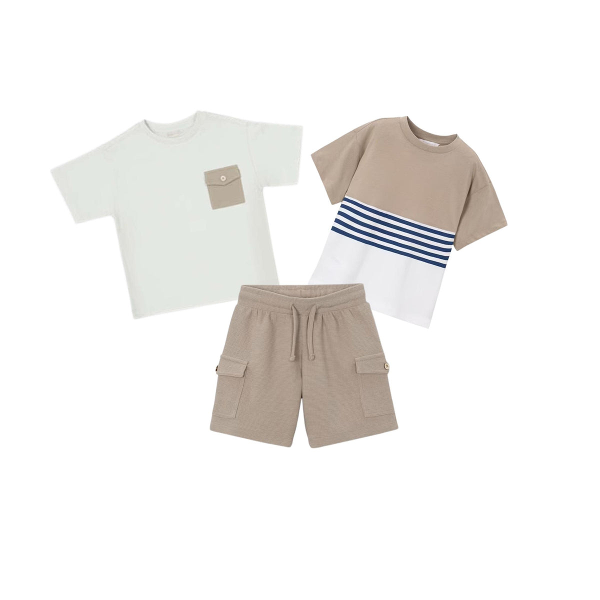 Boys’ 3-Piece T-Shirt and Cargo Short Set