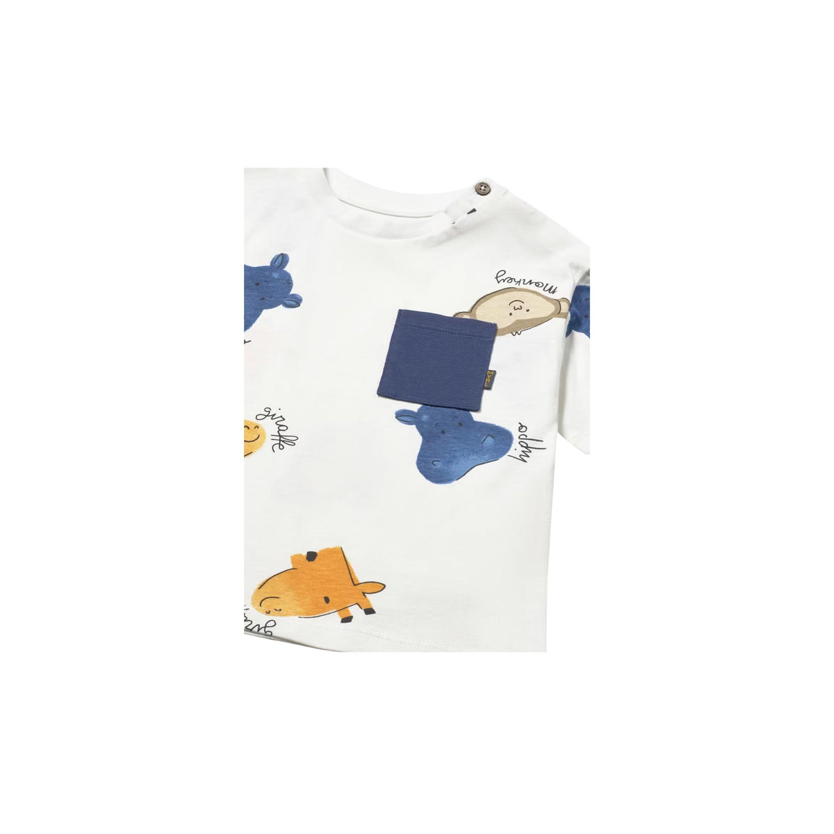 Baby Boy Safari Animals Printed T-Shirt
