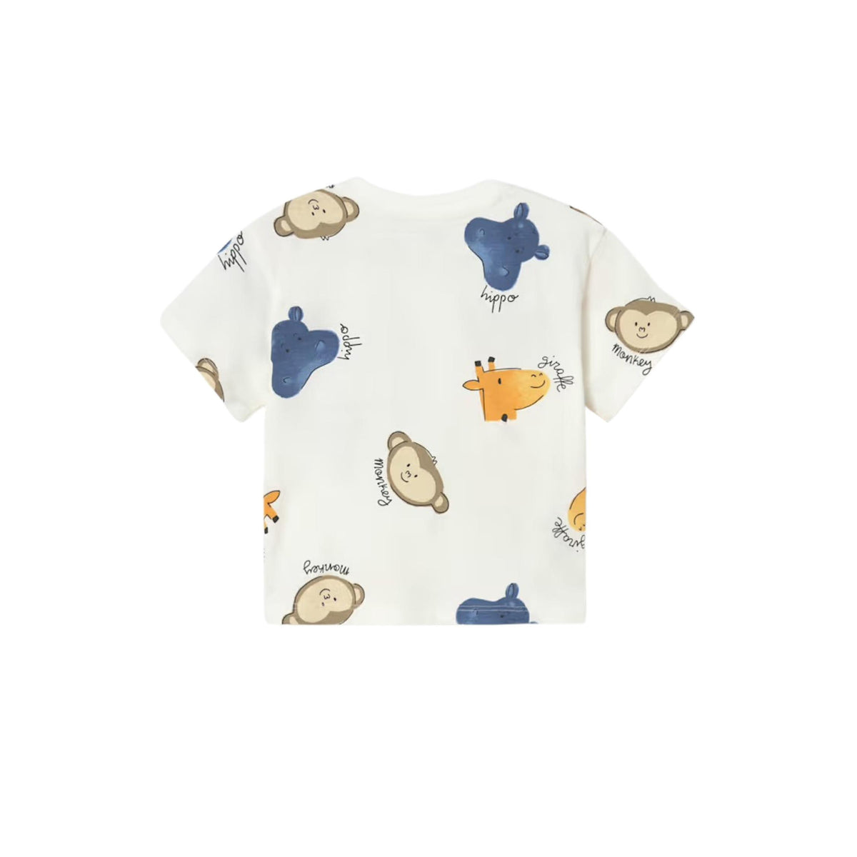 Baby Boy Safari Animals Printed T-Shirt