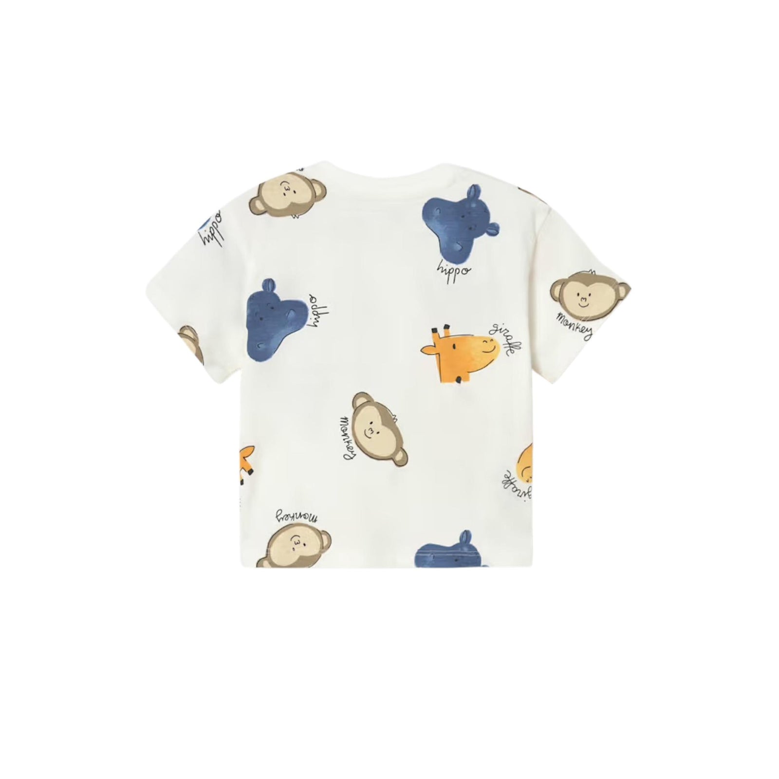Baby Boy Safari Animals Printed T-Shirt