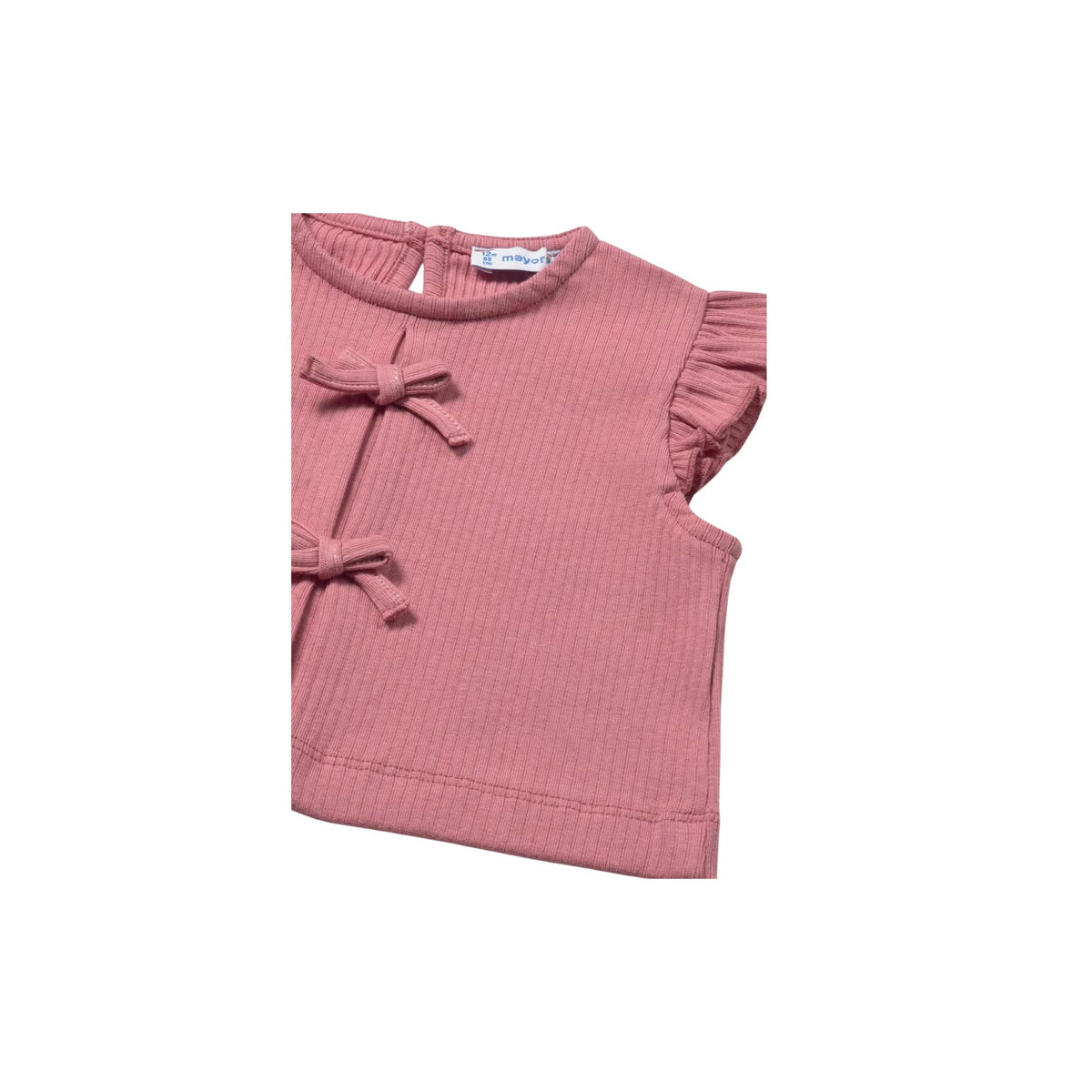 Baby Girl Bow Ribbed Knit Top