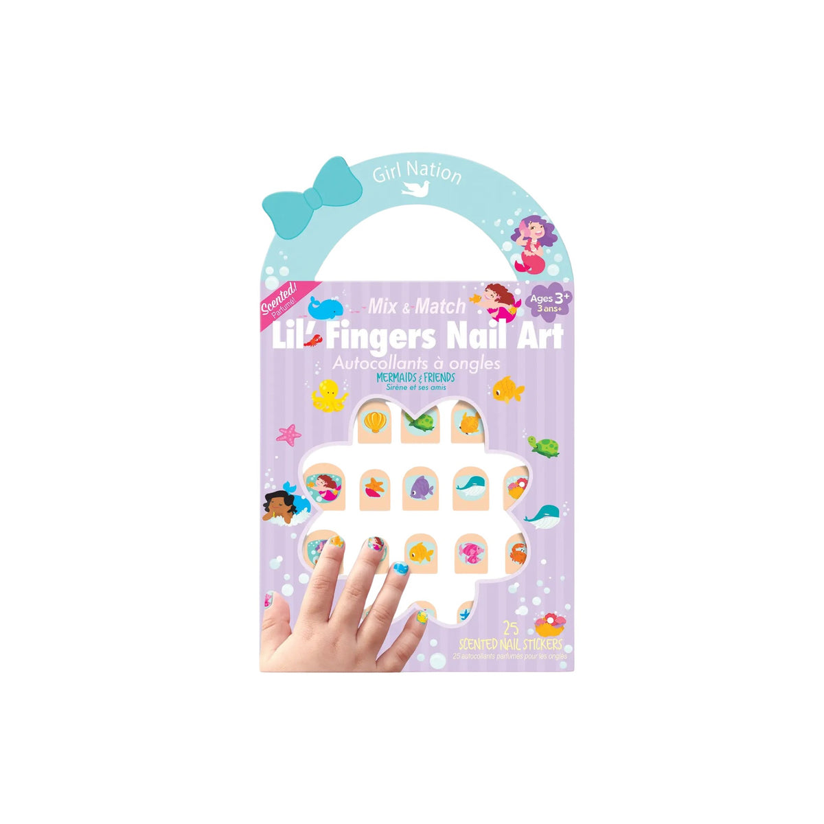 Cutie Stick On Earrings &amp; Nail Gift Set-Mermaid