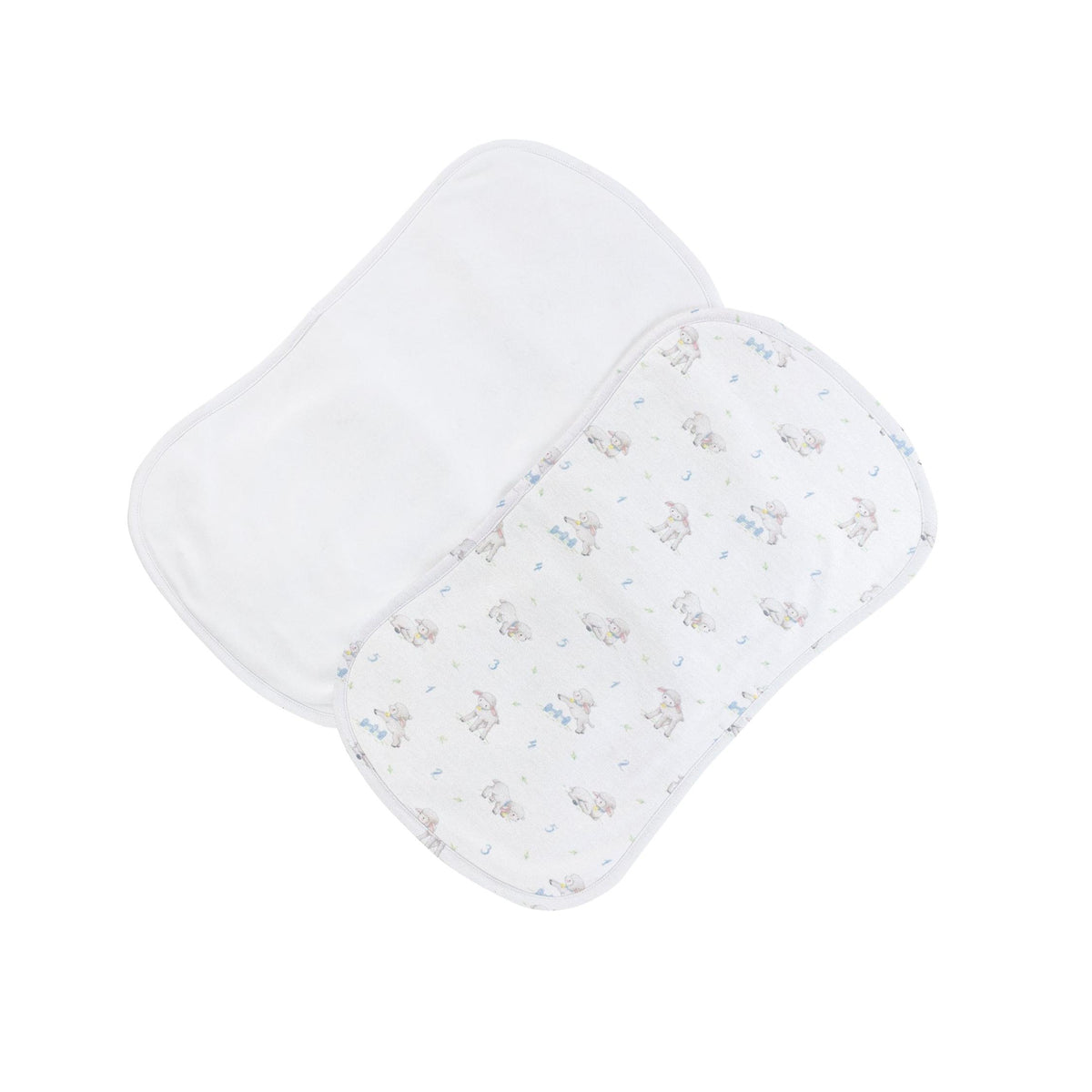 Printed Pima Cotton 2-Piece Burp Cloth Sets
