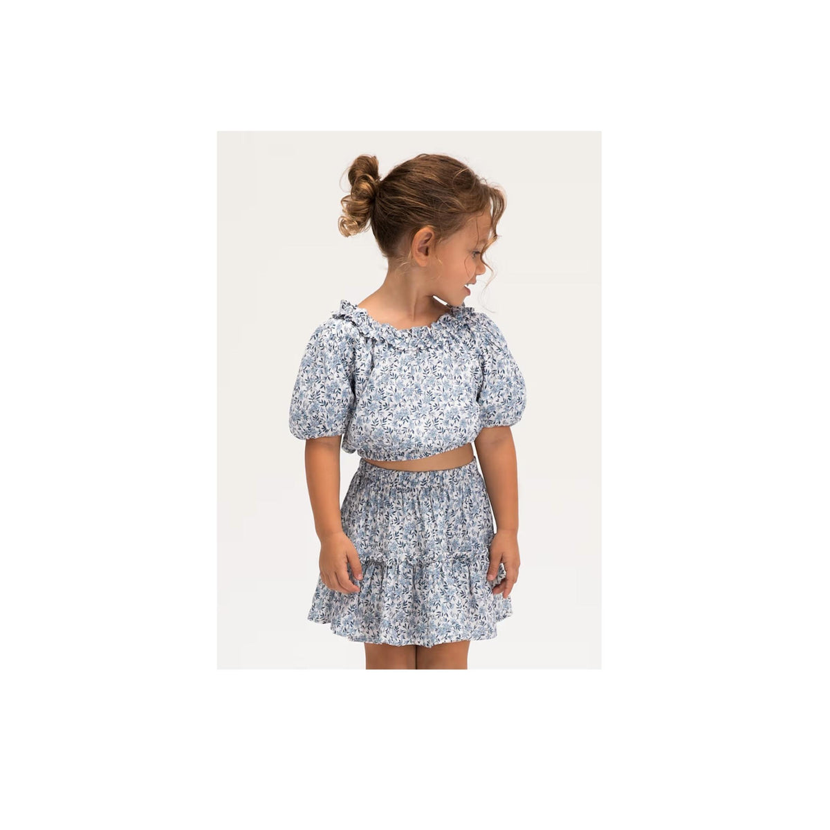 Girls’ Floral Print Ruffle Skirts