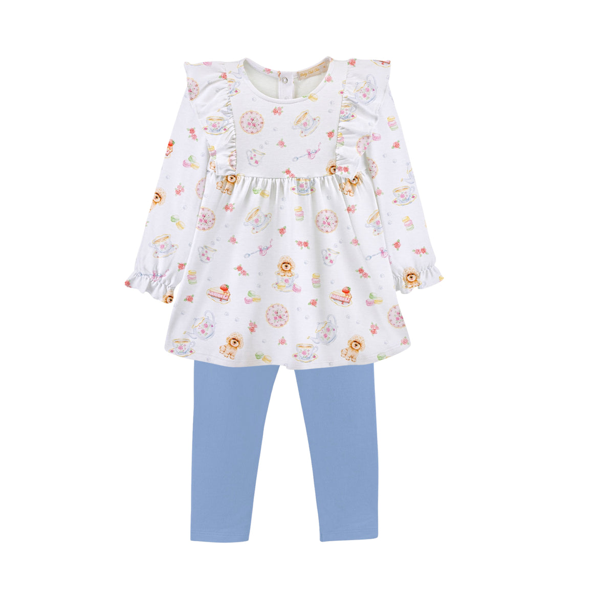 Afternoon Paw-ty Ruffled Blouse &amp; Legging Set