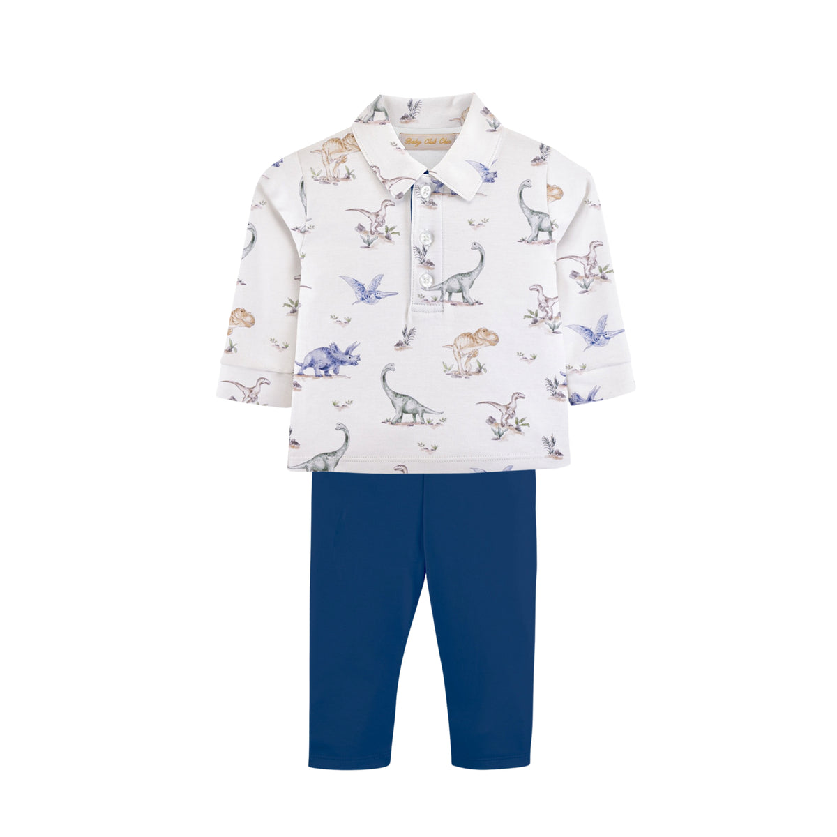 Jurassic Friends Long Sleeved Collared Shirt &amp; Pant Set