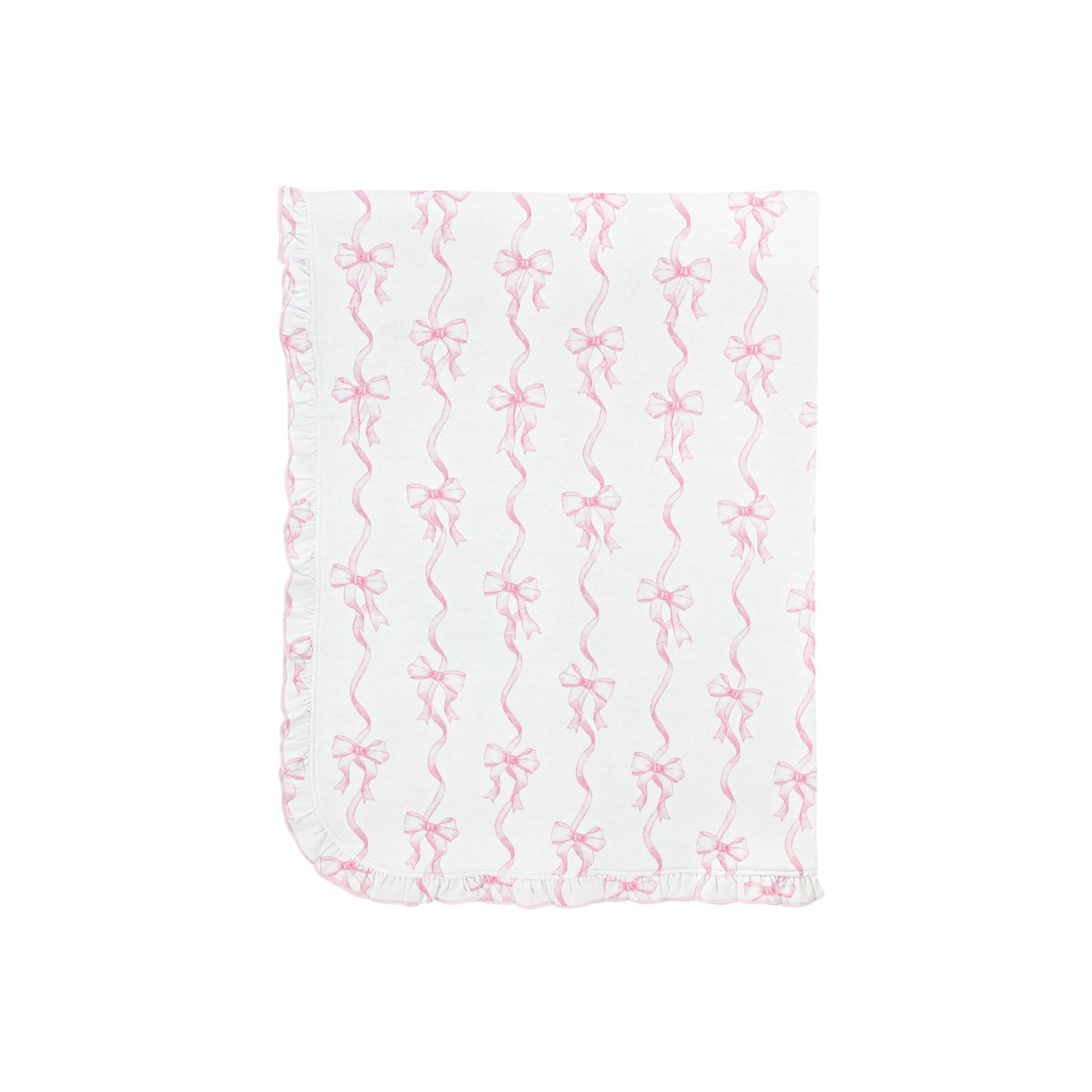 Printed Pima Cotton Ruffled Receiving Blankets