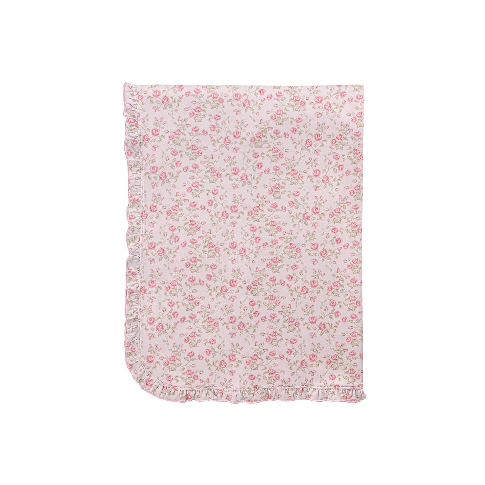 Printed Pima Cotton Ruffled Receiving Blankets