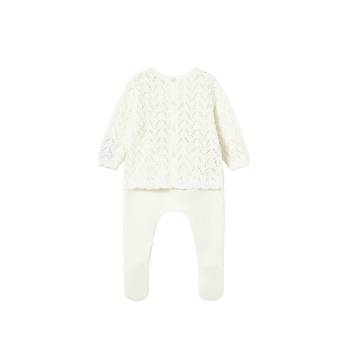 Newborn Girl Cream Knit Pant & Sweater Set