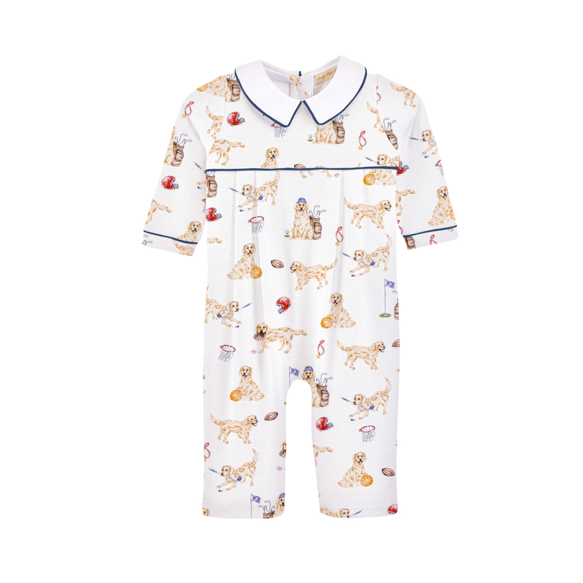 Golden League Romper with Point Collar