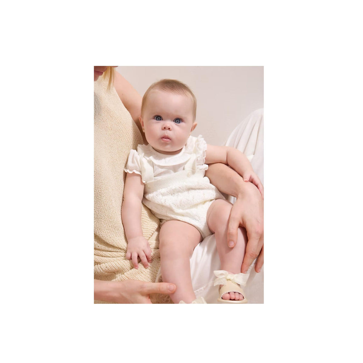 Baby Girl Knit Romper and Blouse Set