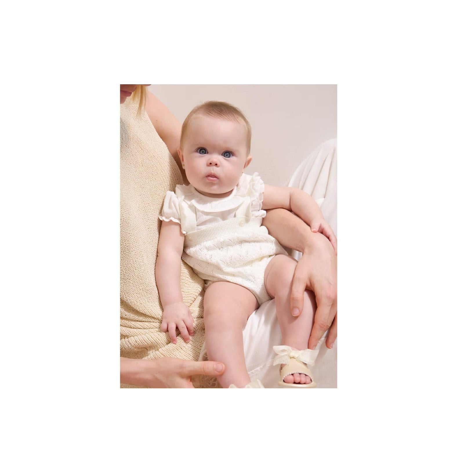 Baby Girl Knit Romper and Blouse Set