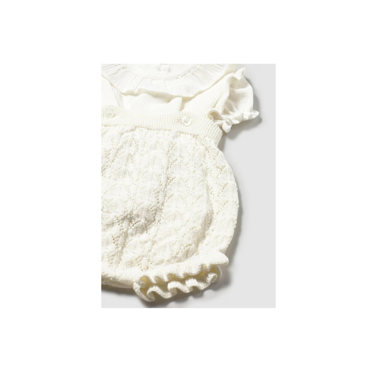 Baby Girl Knit Romper and Blouse Set
