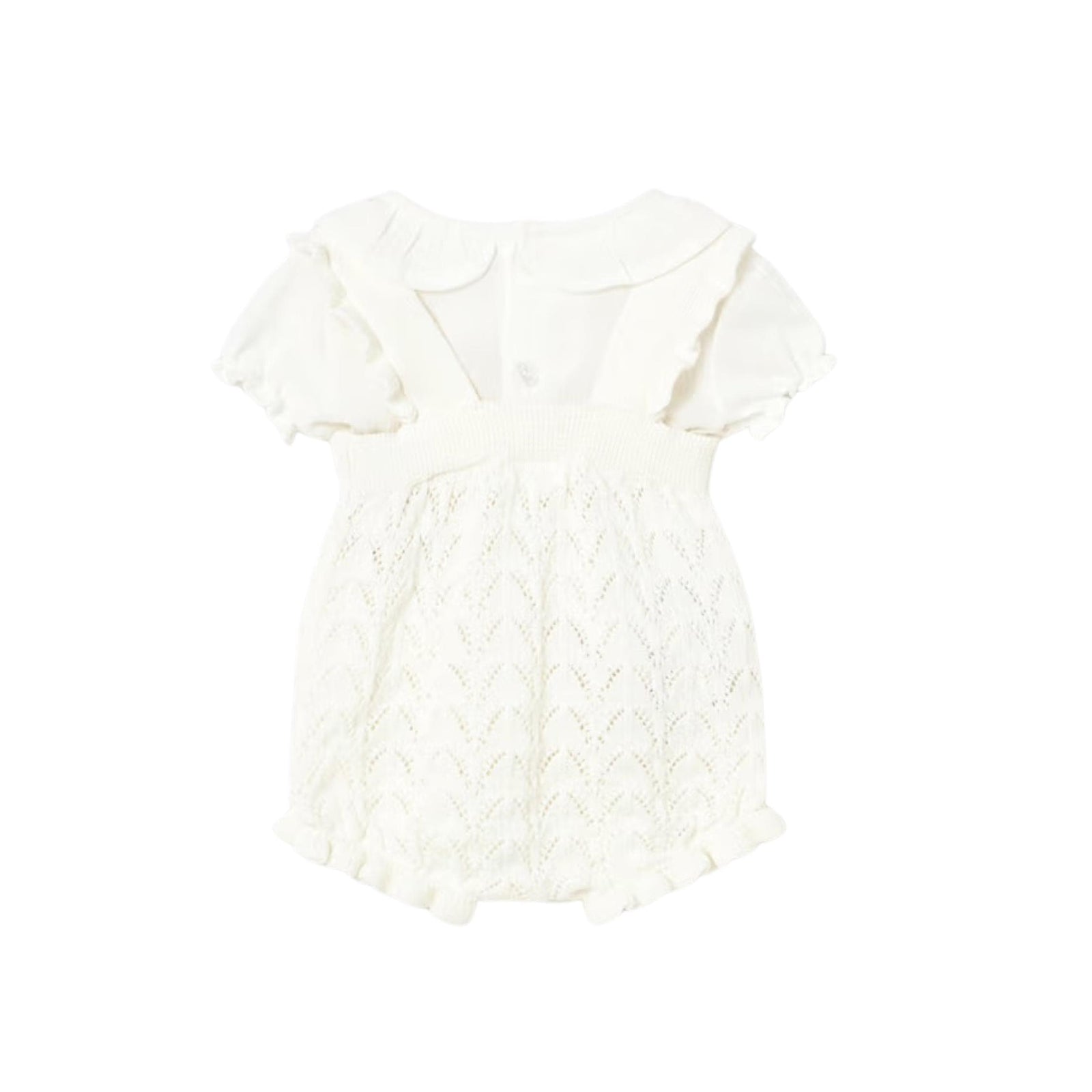 Baby Girl Knit Romper and Blouse Set