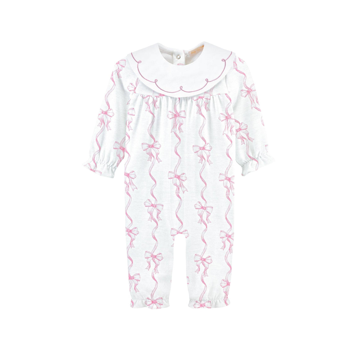 Coquette Bows Romper with Bib Collar