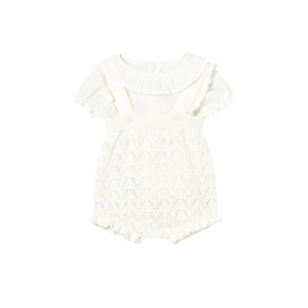 Baby Girl Knit Romper and Blouse Set