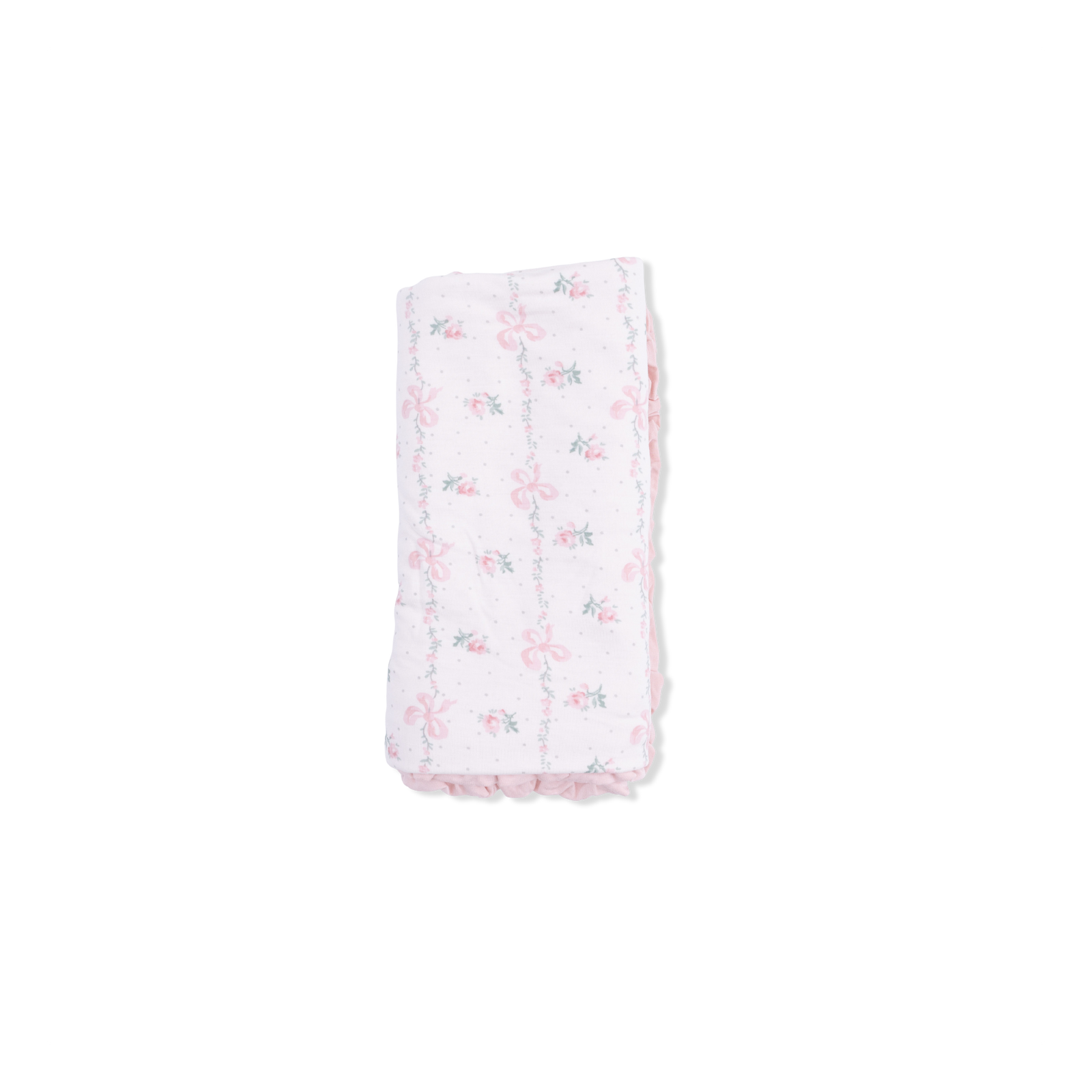 Dainty Buds & Bows Ruffle Blanket
